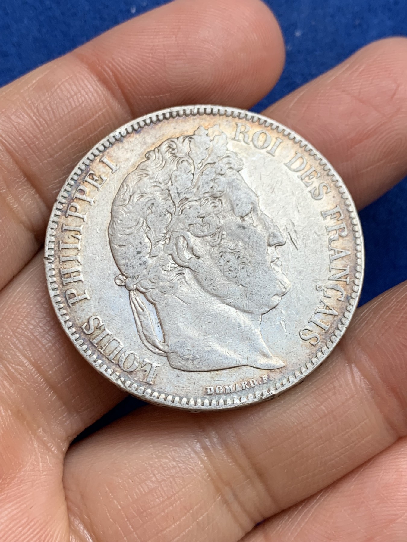 《竞宝斋》第238场-周日，周一，周二，周三 疯狂4连拍 (全场包邮) 法国1832年菲利普一世5法郎银币