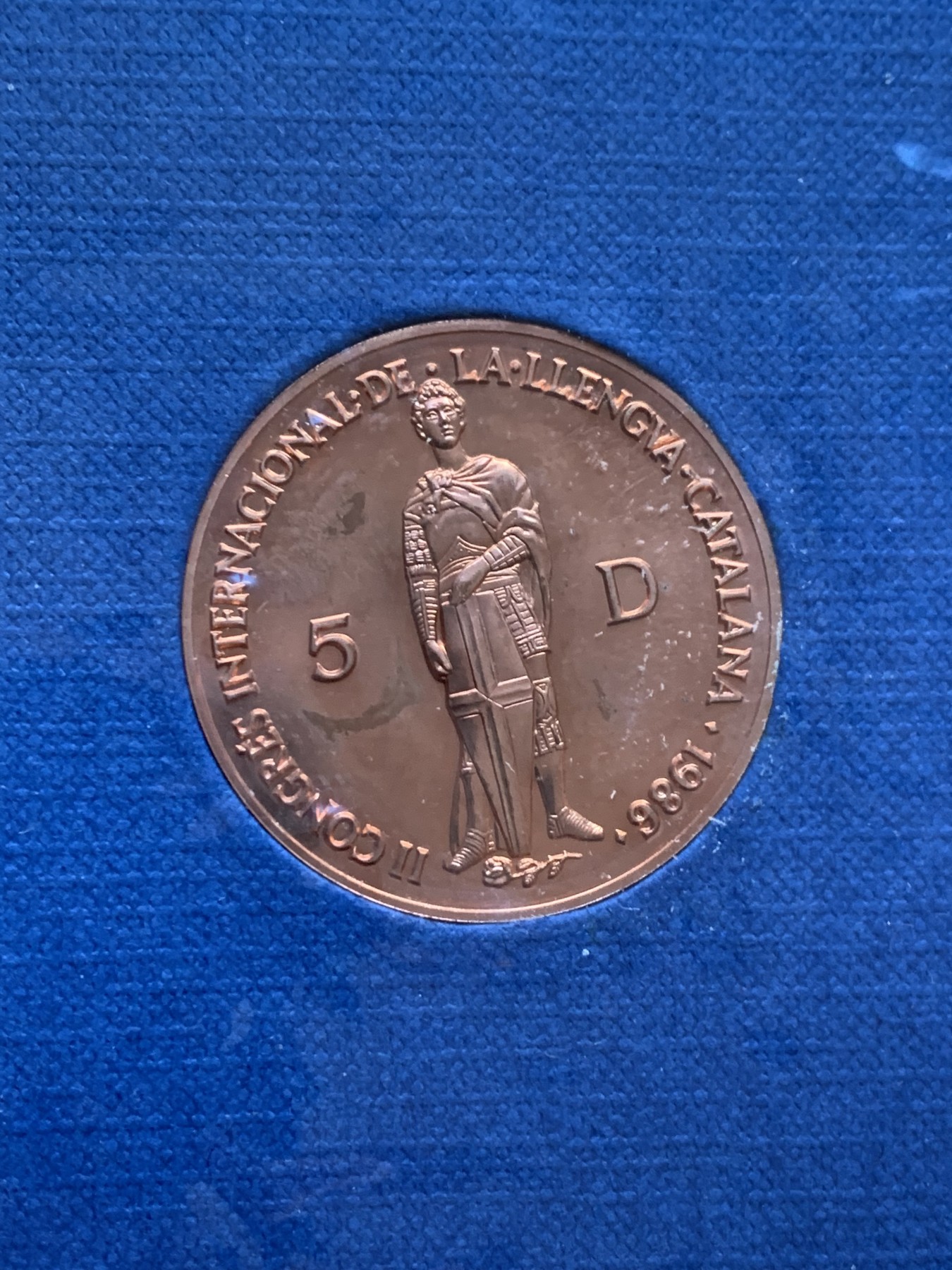 《竞宝斋》第238场-周日，周一，周二，周三 疯狂4连拍 (全场包邮) 安道尔 1986年 5第纳尔 原包装铜币