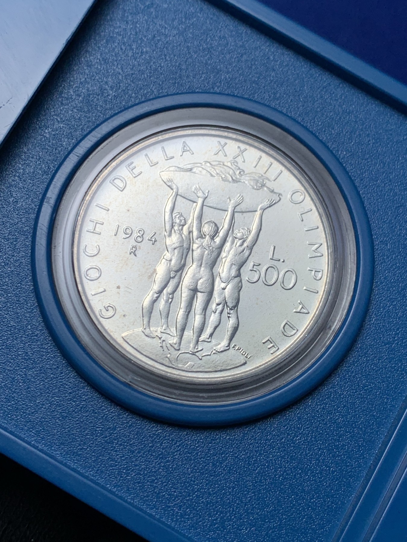 《竞宝斋》第238场-周日，周一，周二，周三 疯狂4连拍 (全场包邮) 意大利 1984年 三猛男 500里拉 银币