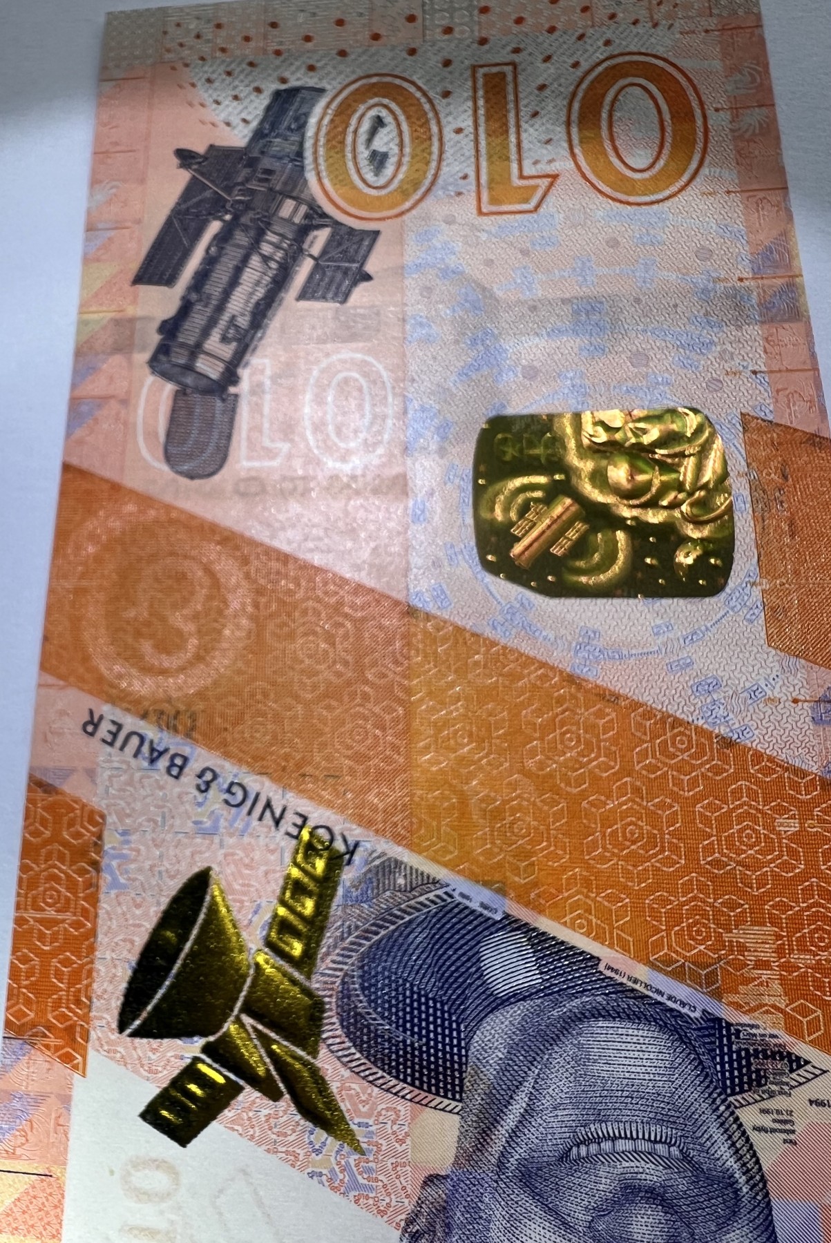 2025第25场（总第225期）：精品测试钞、纪念钞、塑料钞、连体钞综合场 瑞士高宝KBA 2021“莱卡～10”系列纸质测试钞UNC（SPARK Flow®DIMENSION 瑞士首位宇航员“克劳德•尼科里埃尔）