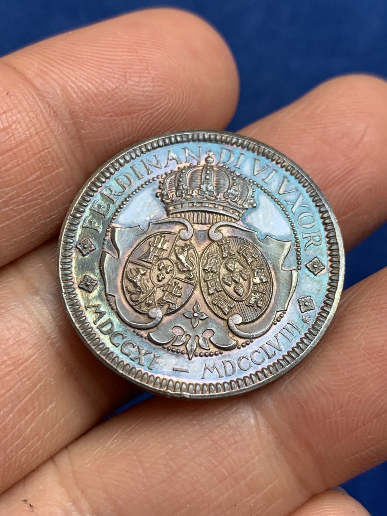 《竞宝斋》第238场-周日，周一，周二，周三 疯狂4连拍 (全场包邮) 西班牙芭芭拉 布拉甘蒂亚 925银章 6.98克 27mm