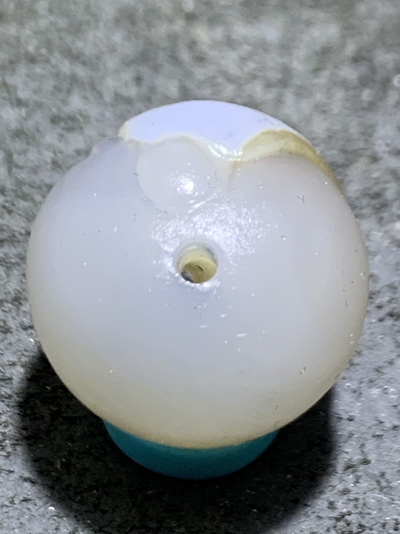 精美亚光高玉化海洋玉髓手工俏色巧雕无相佛意境2.0圆珠一个