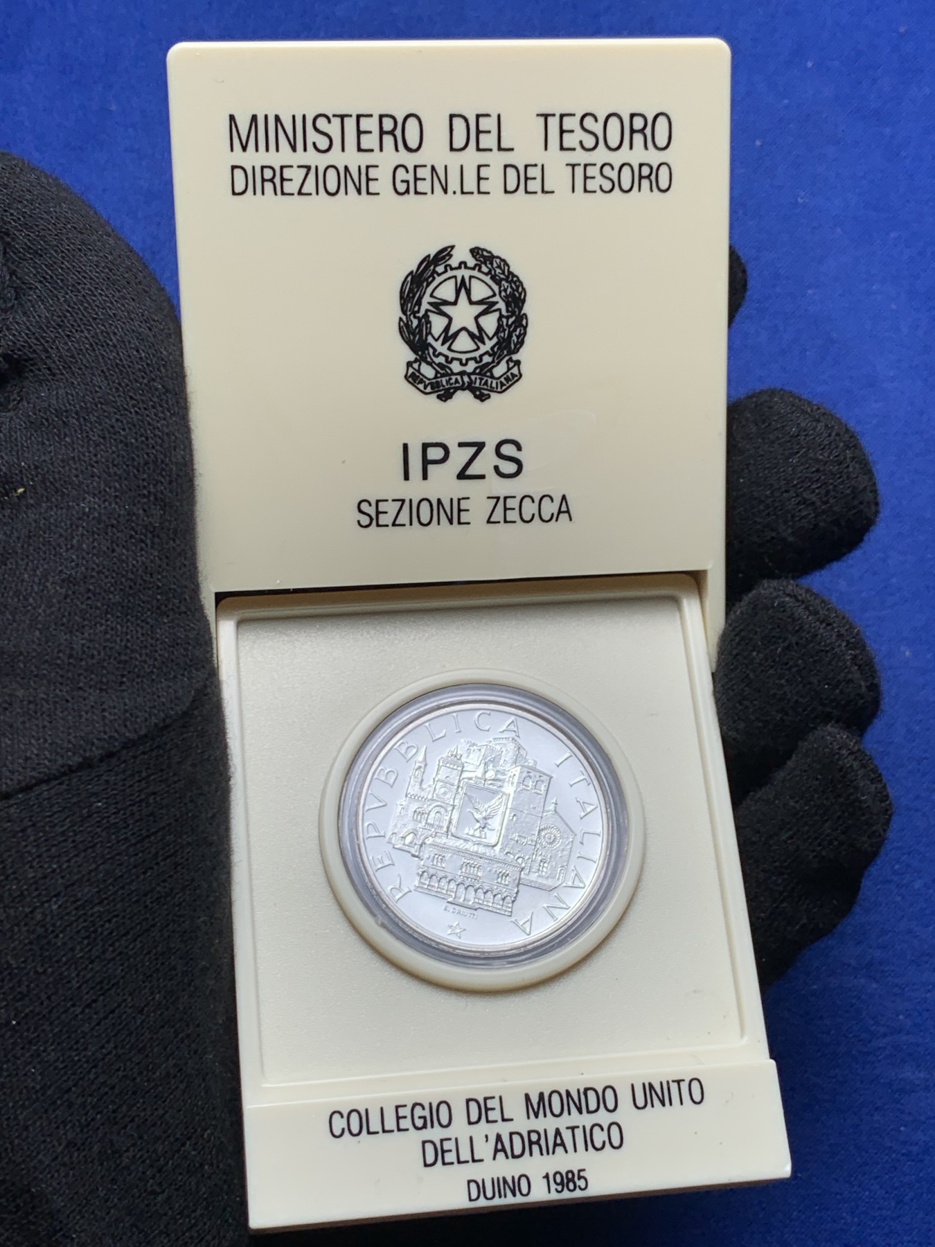 《竞宝斋》第238场-周日，周一，周二，周三 疯狂4连拍 (全场包邮) 意大利 1985年 双地球 500里拉 银币