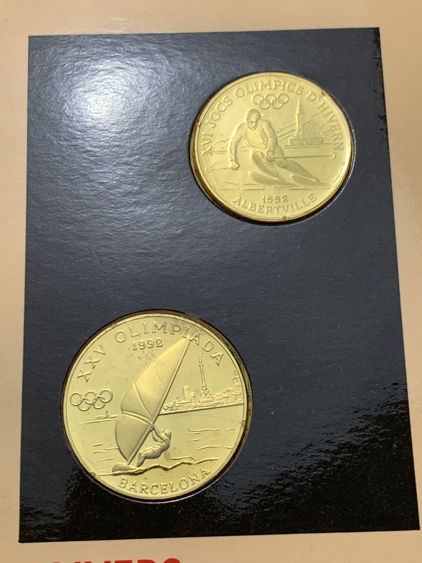 《竞宝斋》第238场-周日，周一，周二，周三 疯狂4连拍 (全场包邮) 安道尔1992年 巴塞罗那奥运 20第纳尔一对 ，单枚16克925银