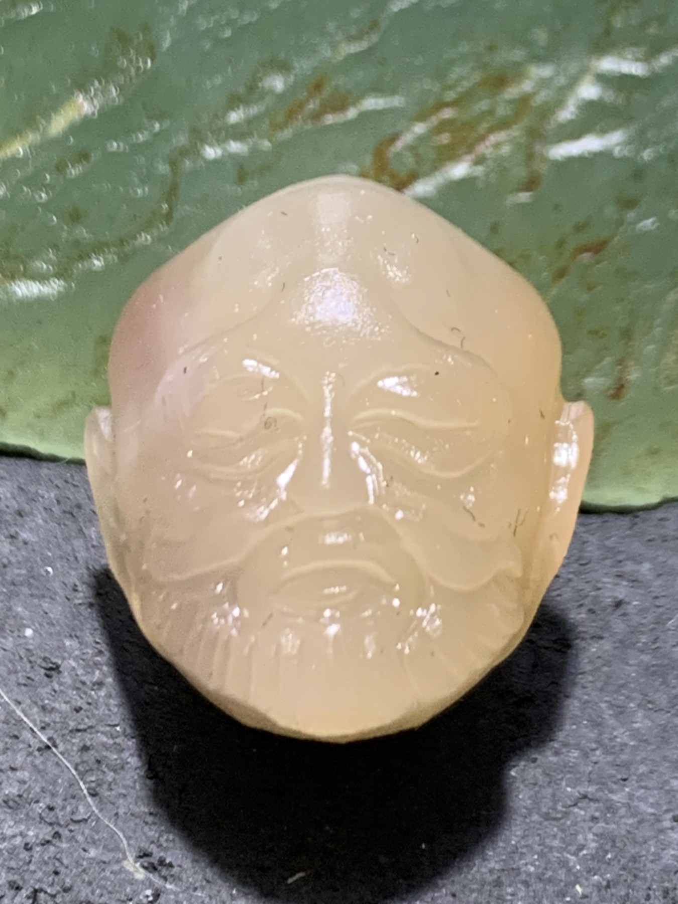 放福利！精美亚光高玉化阿拉善玛瑙双面手工雕刻罗汉珠子（吊坠）一颗，