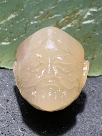 放福利！精美亚光高玉化阿拉善玛瑙双面手工雕刻罗汉珠子（吊坠）一颗， - 放福利！精美亚光高玉化阿拉善玛瑙双面手工雕刻罗汉珠子（吊坠）一颗，