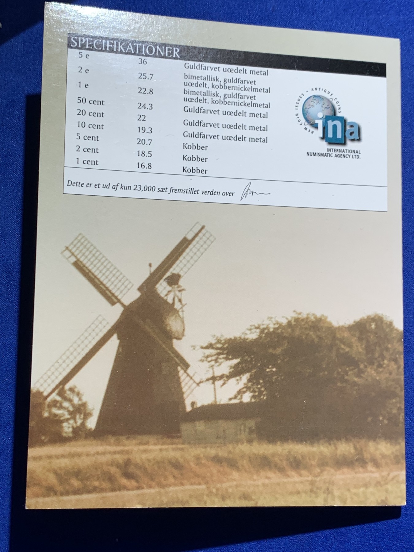 《竞宝斋》第238场-周日，周一，周二，周三 疯狂4连拍 (全场包邮) 丹麦 2002年欧元样币 仅铸造过样币，未发行过流通币 稀少