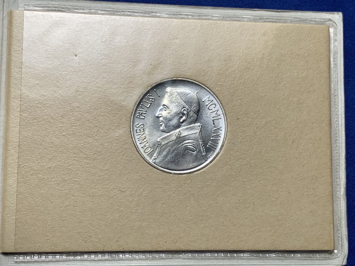 《竞宝斋》第238场-周日，周一，周二，周三 疯狂4连拍 (全场包邮) 官方原册 梵蒂冈1978年1000里拉银币