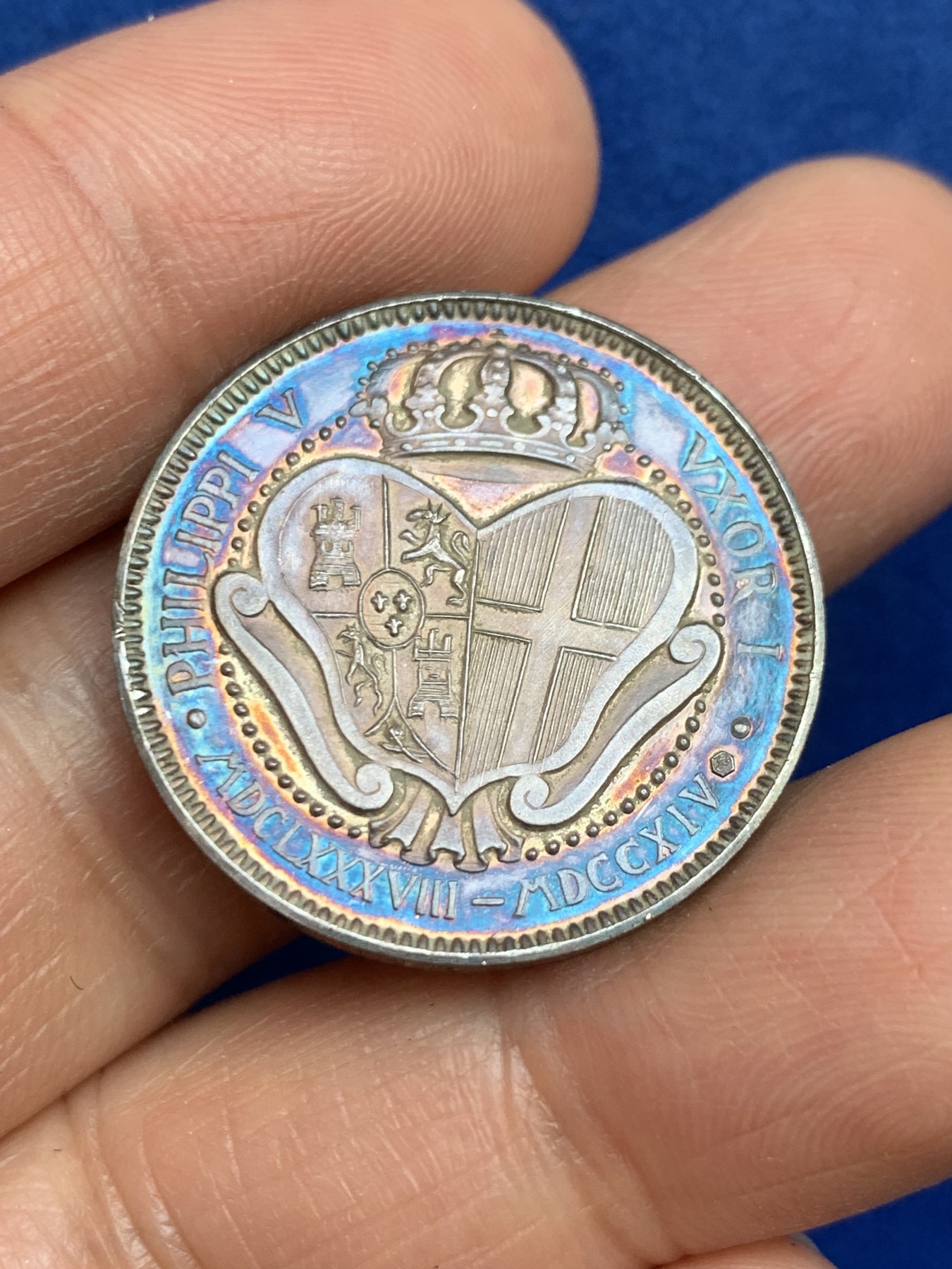 《竞宝斋》第238场-周日，周一，周二，周三 疯狂4连拍 (全场包邮) 西班牙 玛丽亚 萨巴德尔  925银章 7.27克 27mm