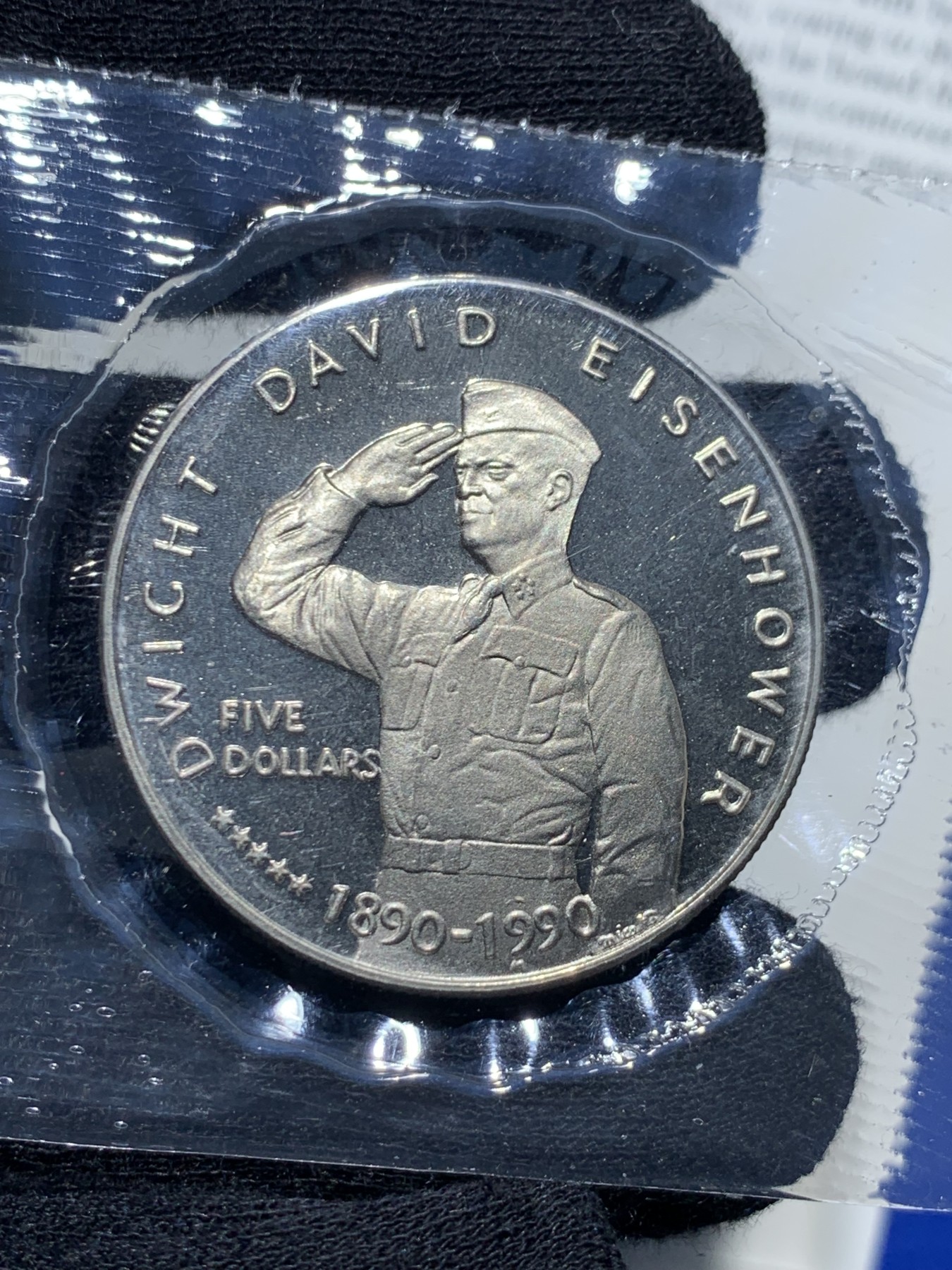 《竞宝斋》第238场-周日，周一，周二，周三 疯狂4连拍 (全场包邮) 1990 马绍尔群岛艾森豪威尔 5元镍币