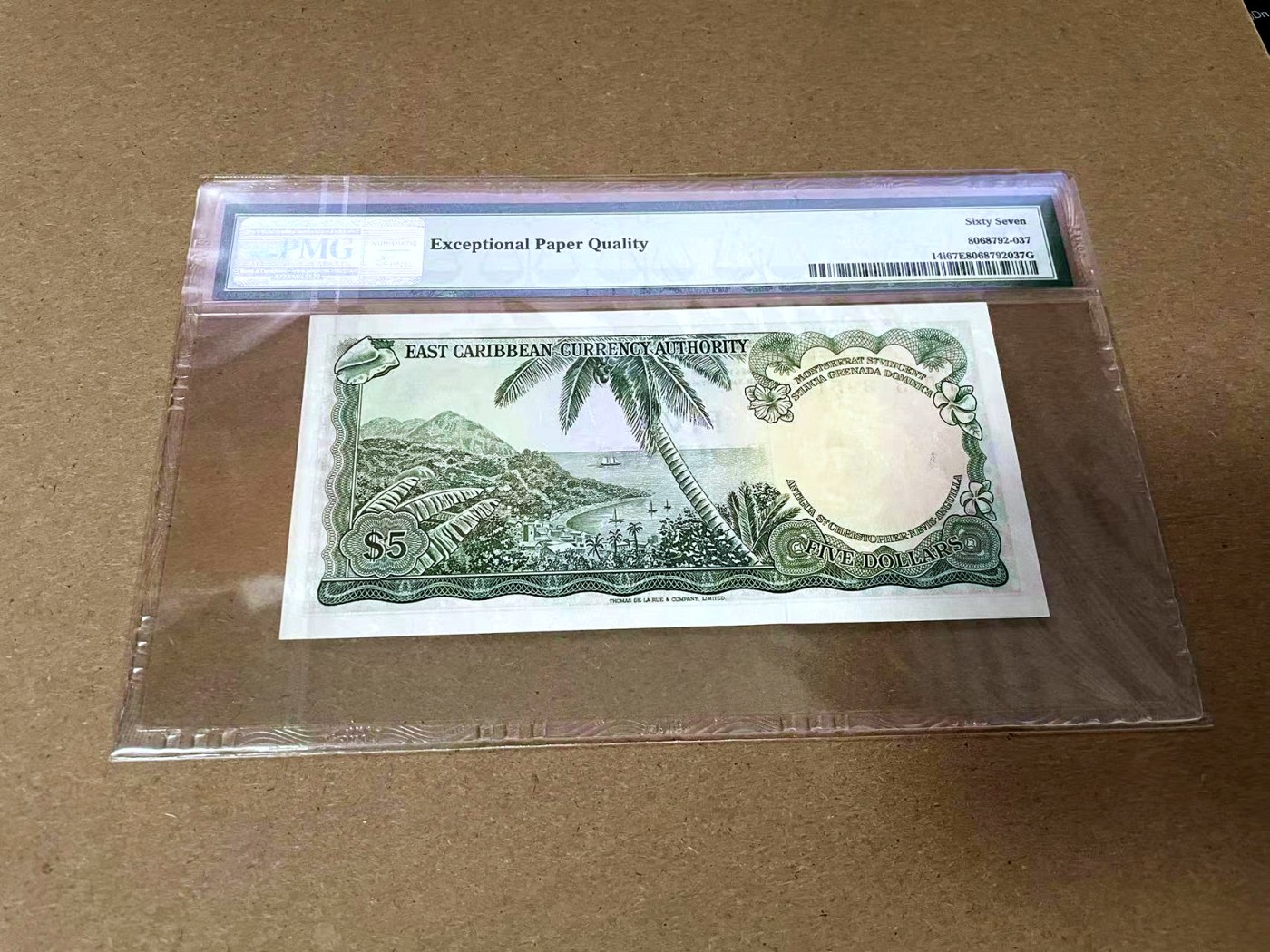 【Blue Auction】✨世界纸币精拍第425期【精】 东加勒比 1965年5元 戎装女王 PMG67EPQ 