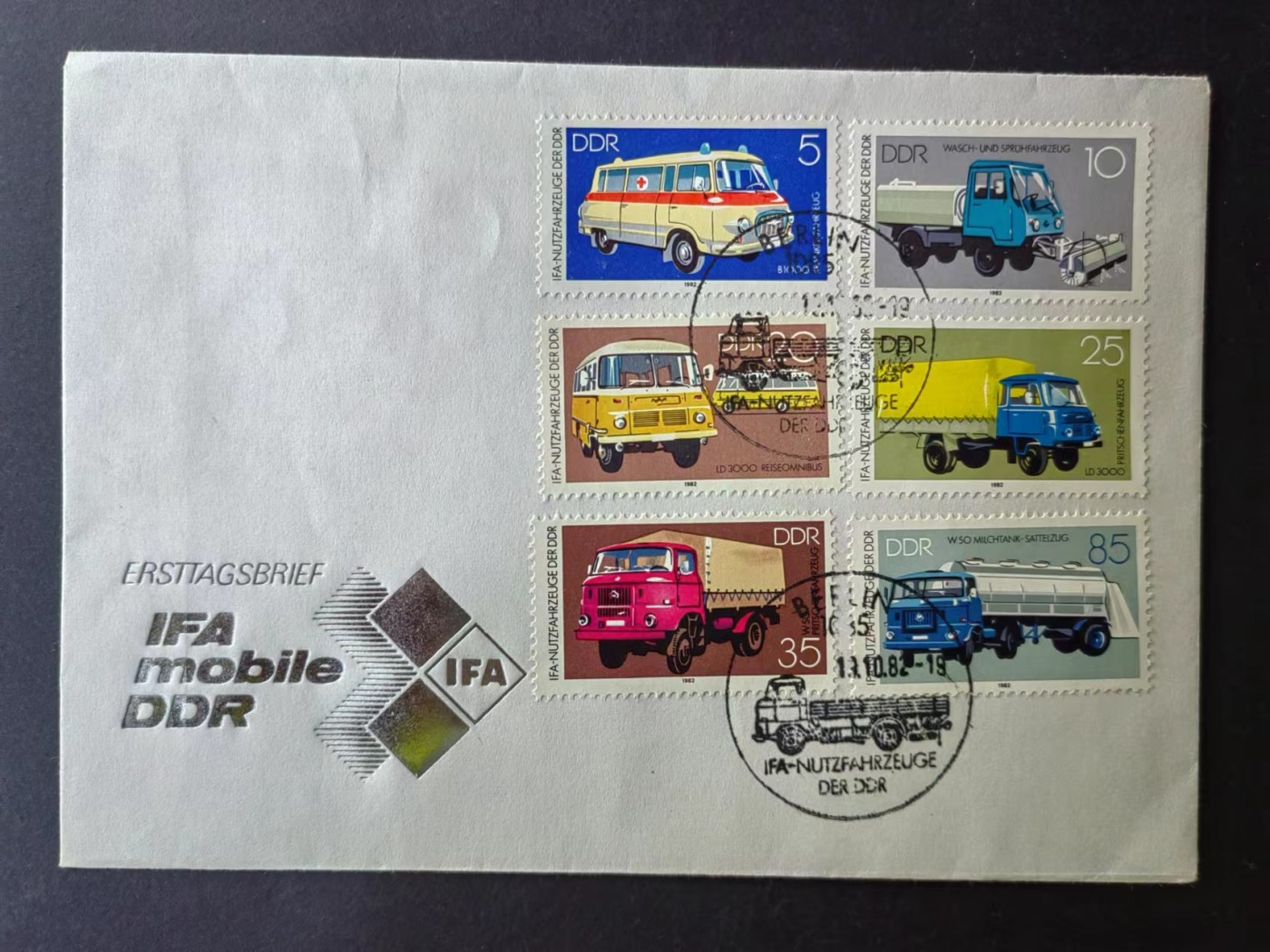 东德邮品✌（拍卖场）精品🔥专场 第④⑤场 民主德国 1982年 伊发牌汽车 交通工具 全套