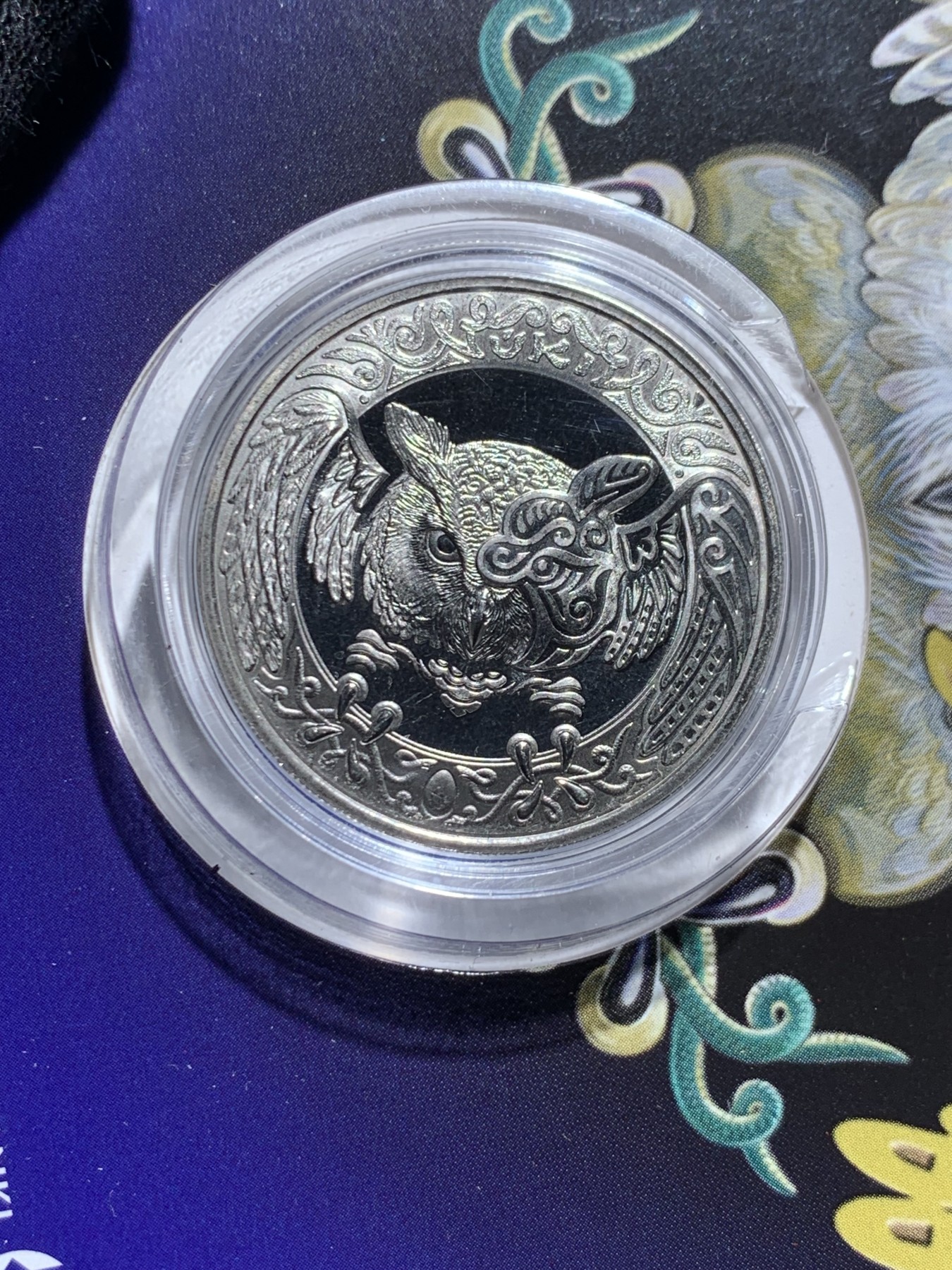 《竞宝斋》第238场-周日，周一，周二，周三 疯狂4连拍 (全场包邮) 哈萨克斯坦 2019 100坚戈 猫头鹰 纪念币 发行2万枚