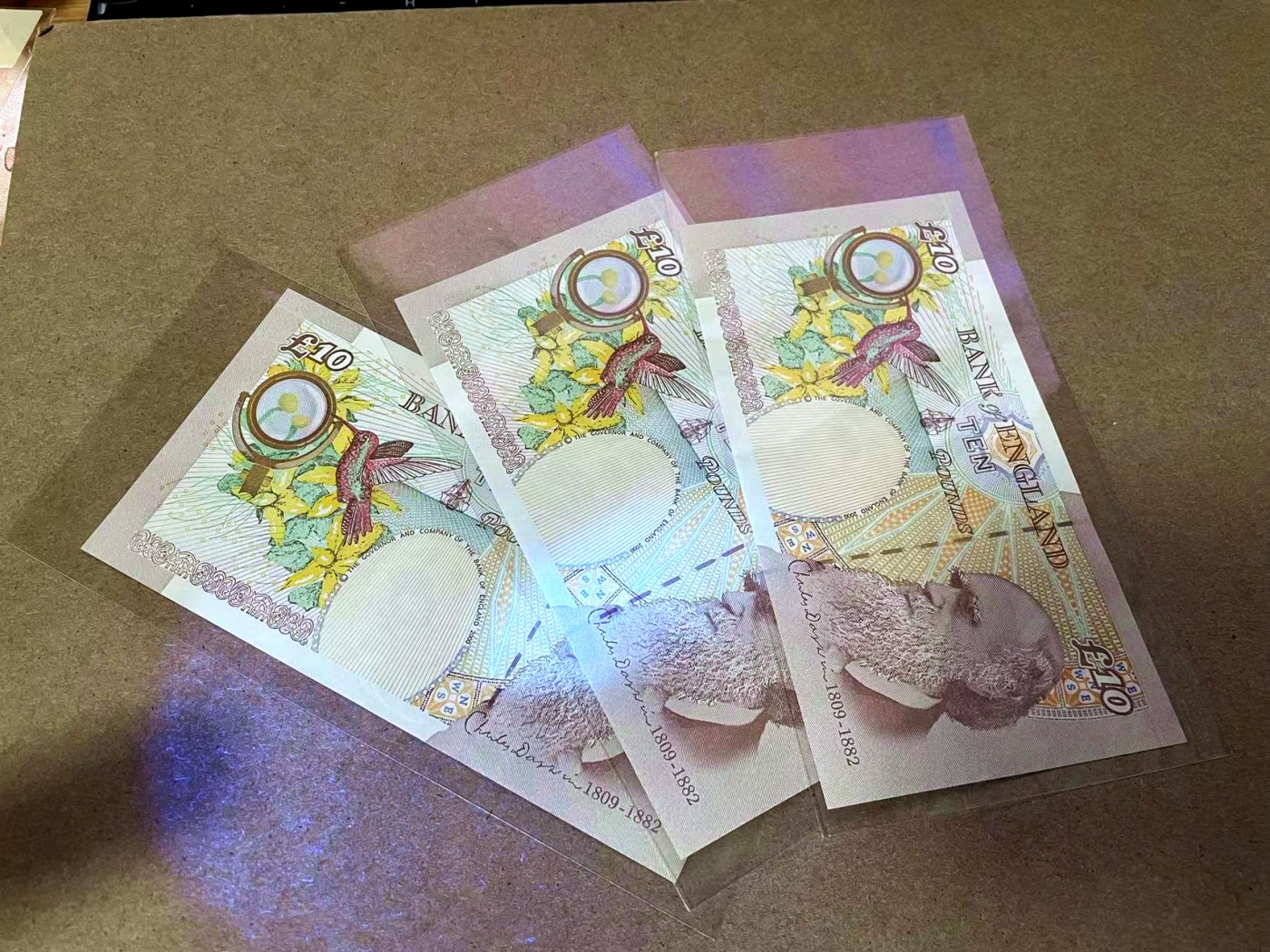 【Blue Auction】✨世界纸币精拍第425期【精】 【一组3张】英国 E序列再版 10镑 AU品相