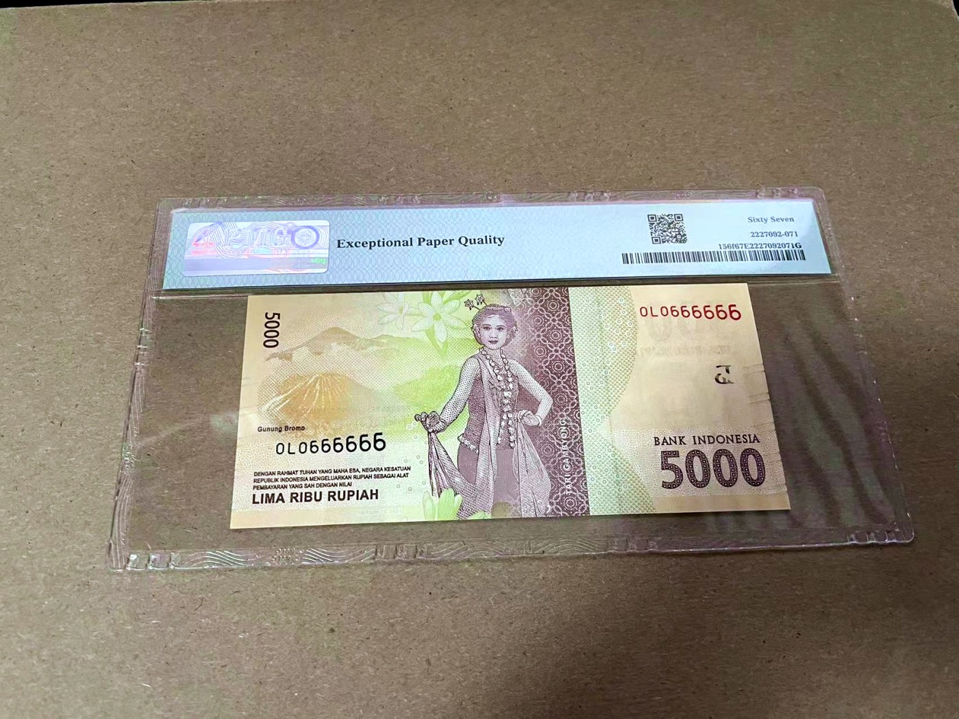 【Blue Auction】✨世界纸币精拍第425期【精】 【全同6】印尼 2021年5000卢比 PMG67EPQ 