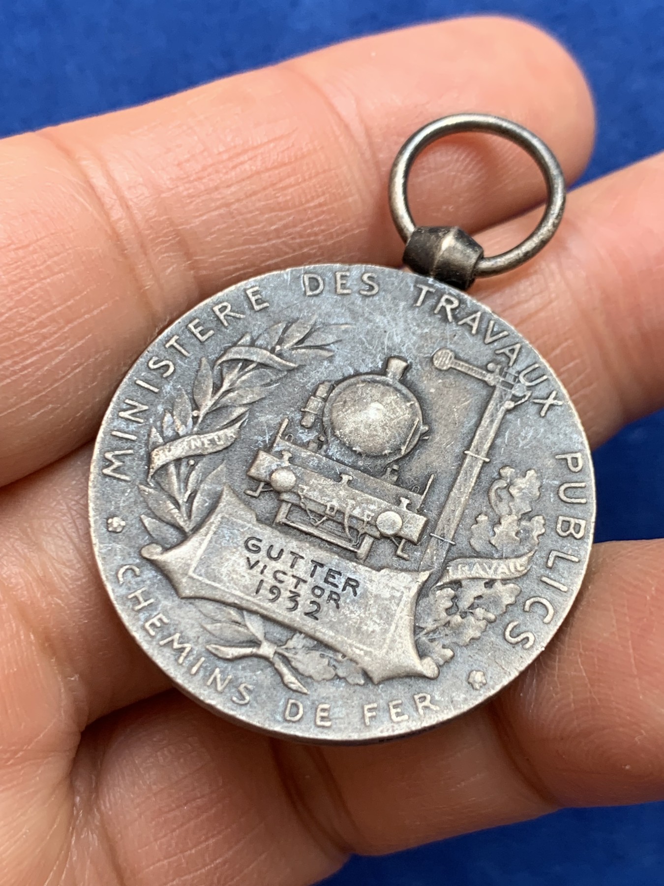 《竞宝斋》第238场-周日，周一，周二，周三 疯狂4连拍 (全场包邮) 法国 1932年 女神 镀银铜章 17克 32.9mm