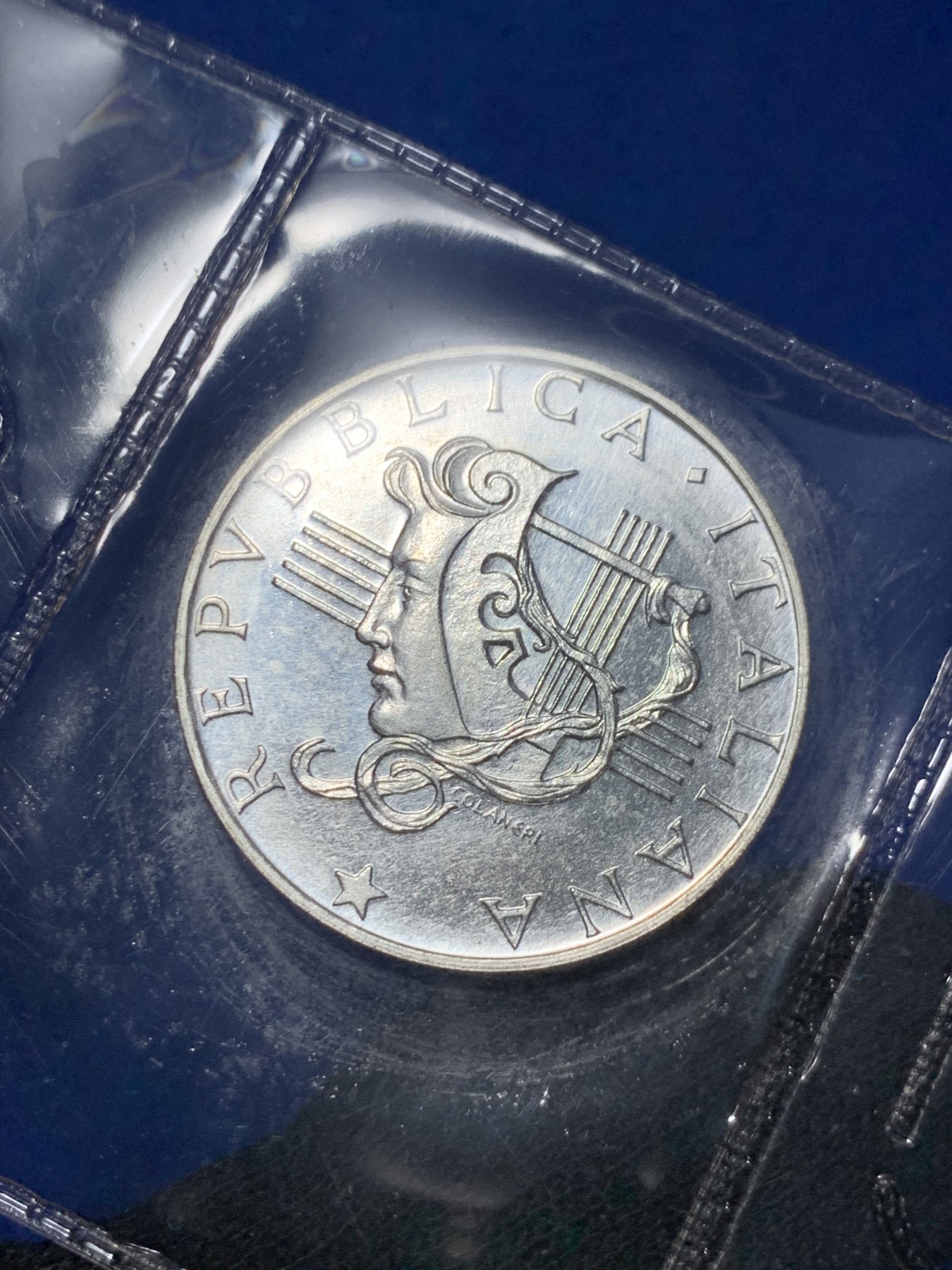 《竞宝斋》第238场-周日，周一，周二，周三 疯狂4连拍 (全场包邮) 意大利1985年 欧盟音乐节 500里拉银币 封装