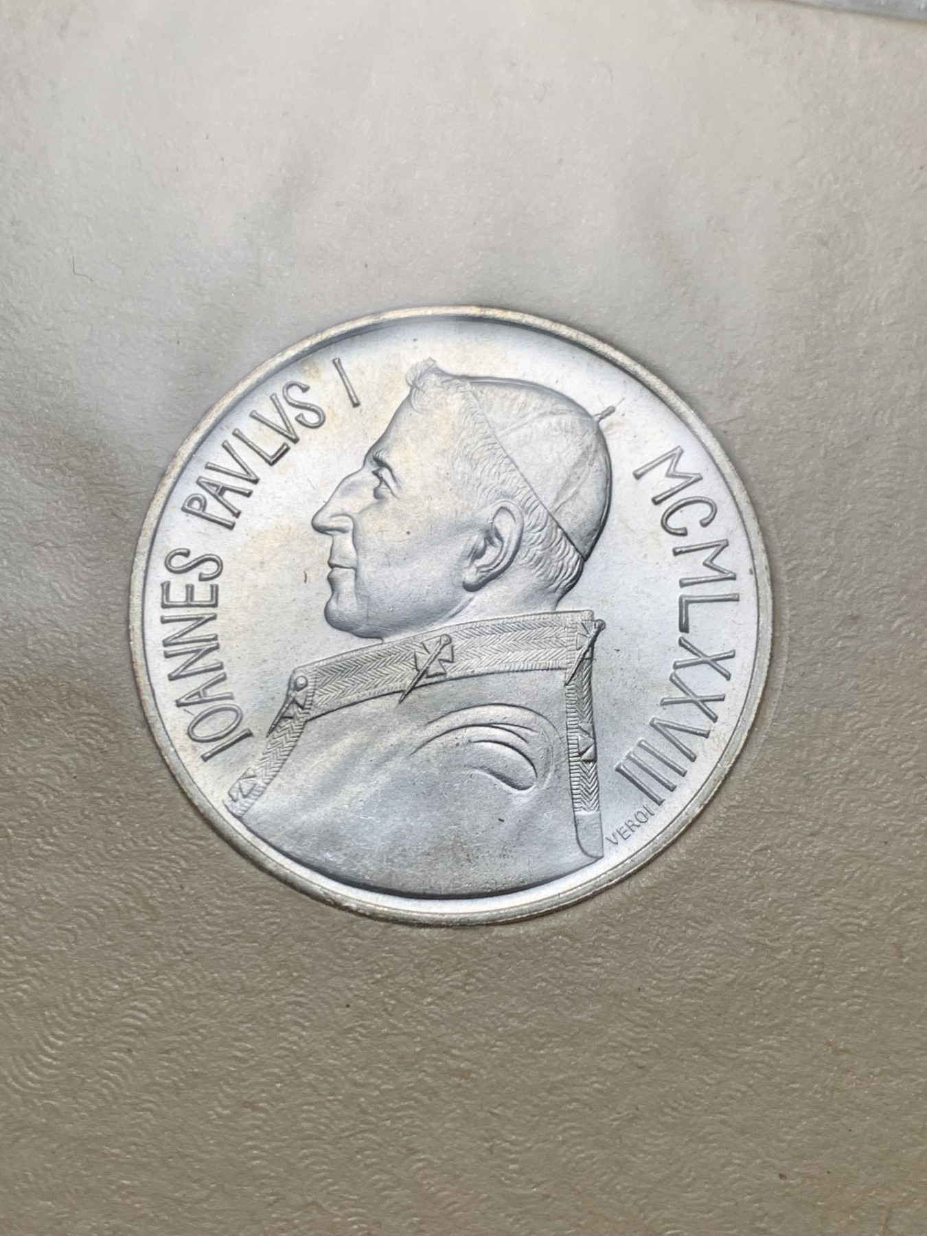 《竞宝斋》第238场-周日，周一，周二，周三 疯狂4连拍 (全场包邮) 官方原册 梵蒂冈1978年1000里拉银币