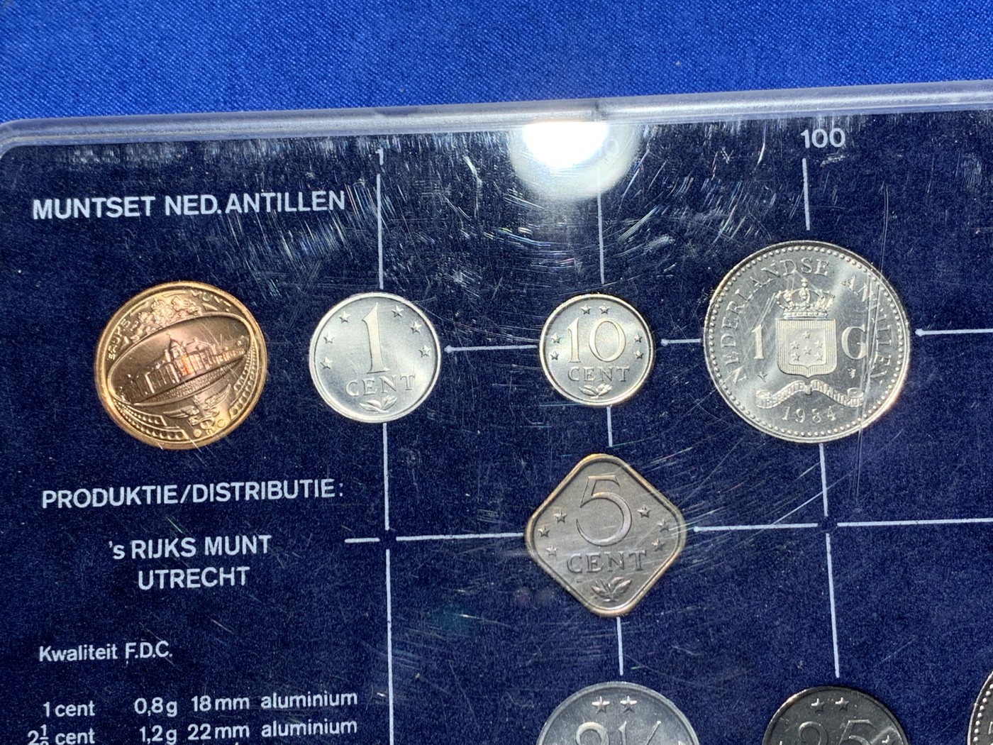 《竞宝斋》第238场-周日，周一，周二，周三 疯狂4连拍 (全场包邮) 少见荷兰 1984 亚克力装 8枚组套币