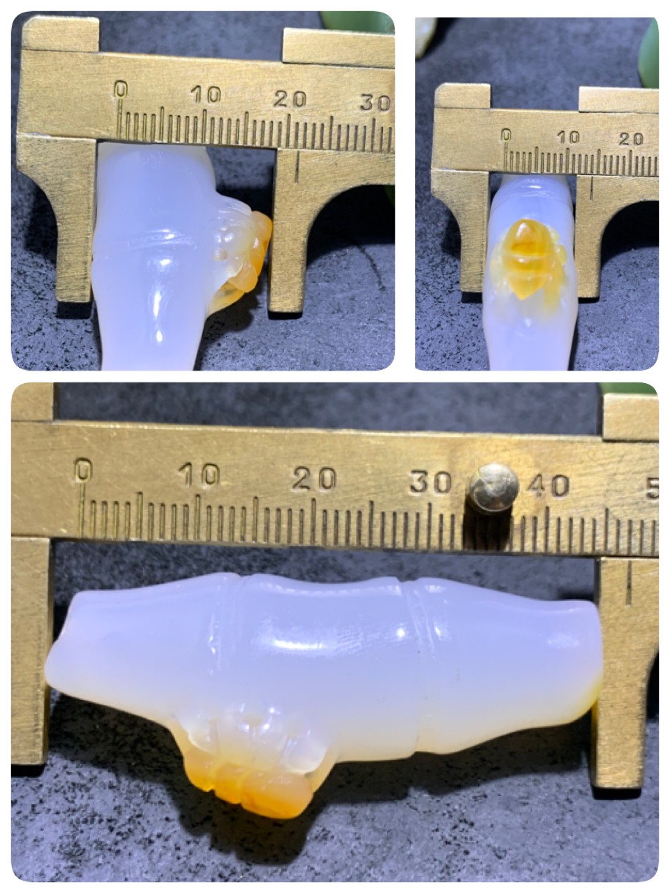 精美手工雕刻天然原皮马达加斯加玛瑙俏色巧雕随形竹节蜘蛛吊坠(把件)一个