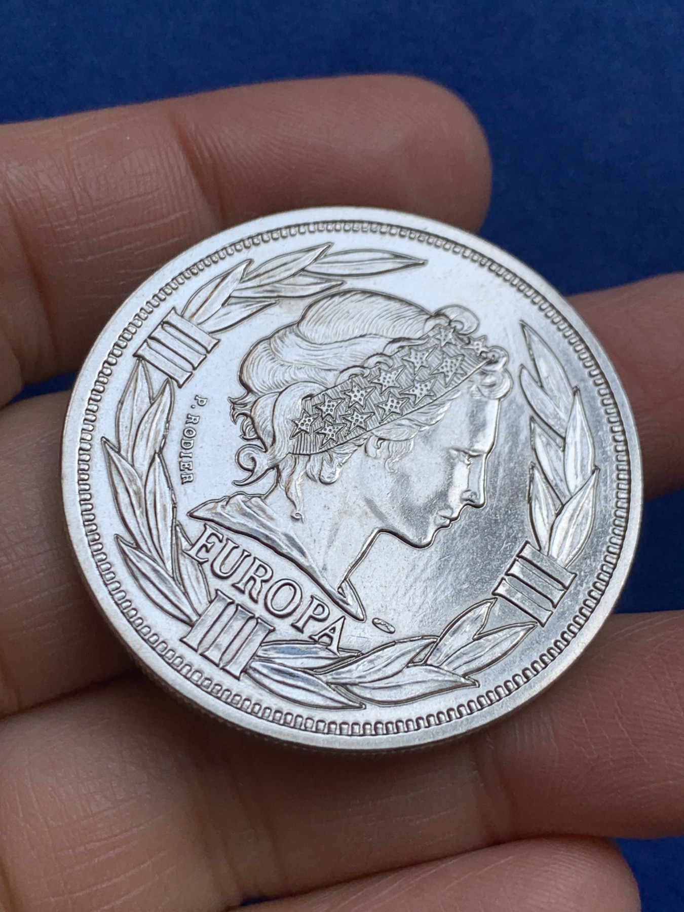 《竞宝斋》第238场-周日，周一，周二，周三 疯狂4连拍 (全场包邮) 法国 1994年 艾古镍币 30.41克 41.1mm