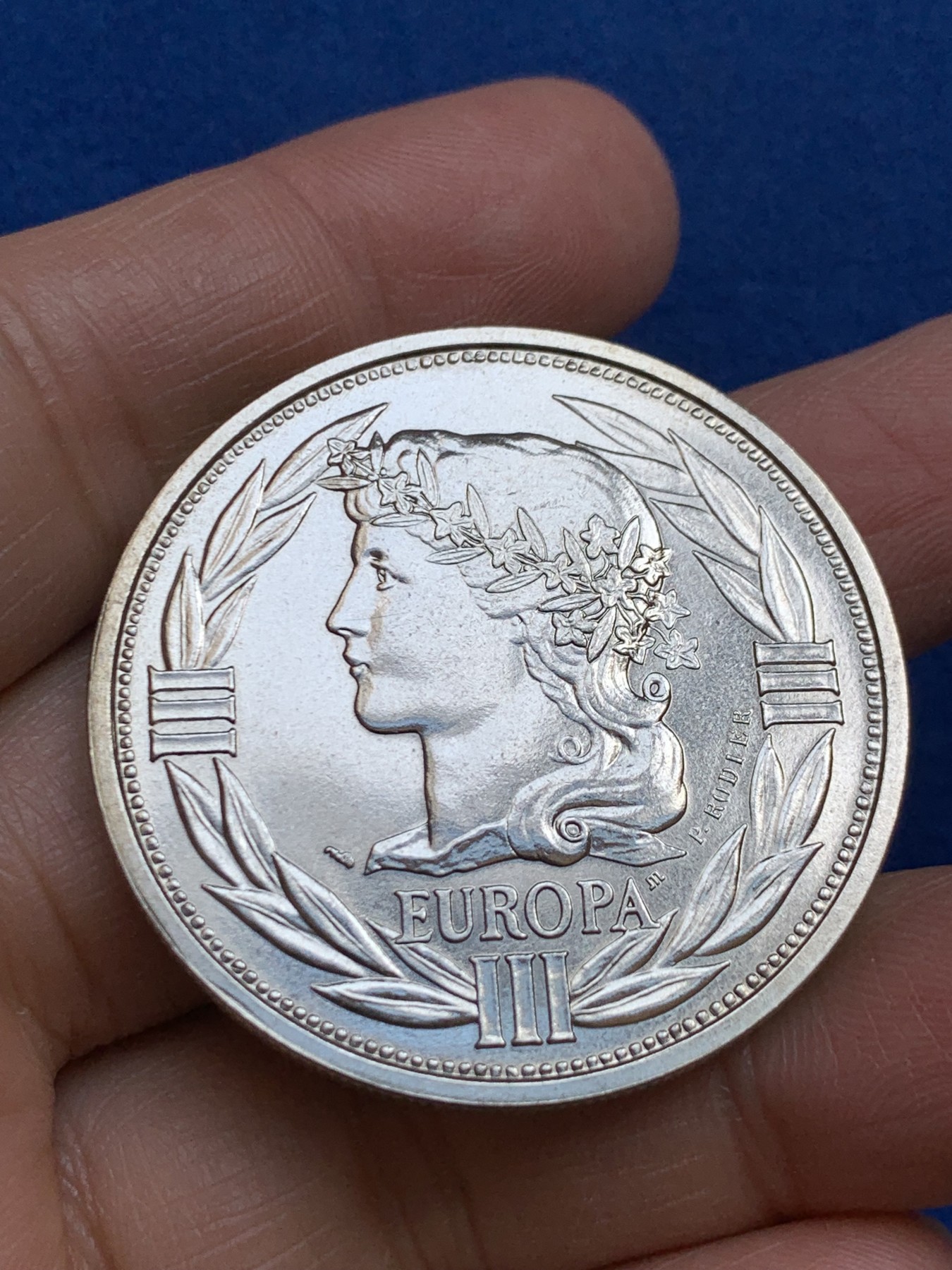 《竞宝斋》第238场-周日，周一，周二，周三 疯狂4连拍 (全场包邮) 法国 1993年 艾古镍币 30.41克 41.1mm