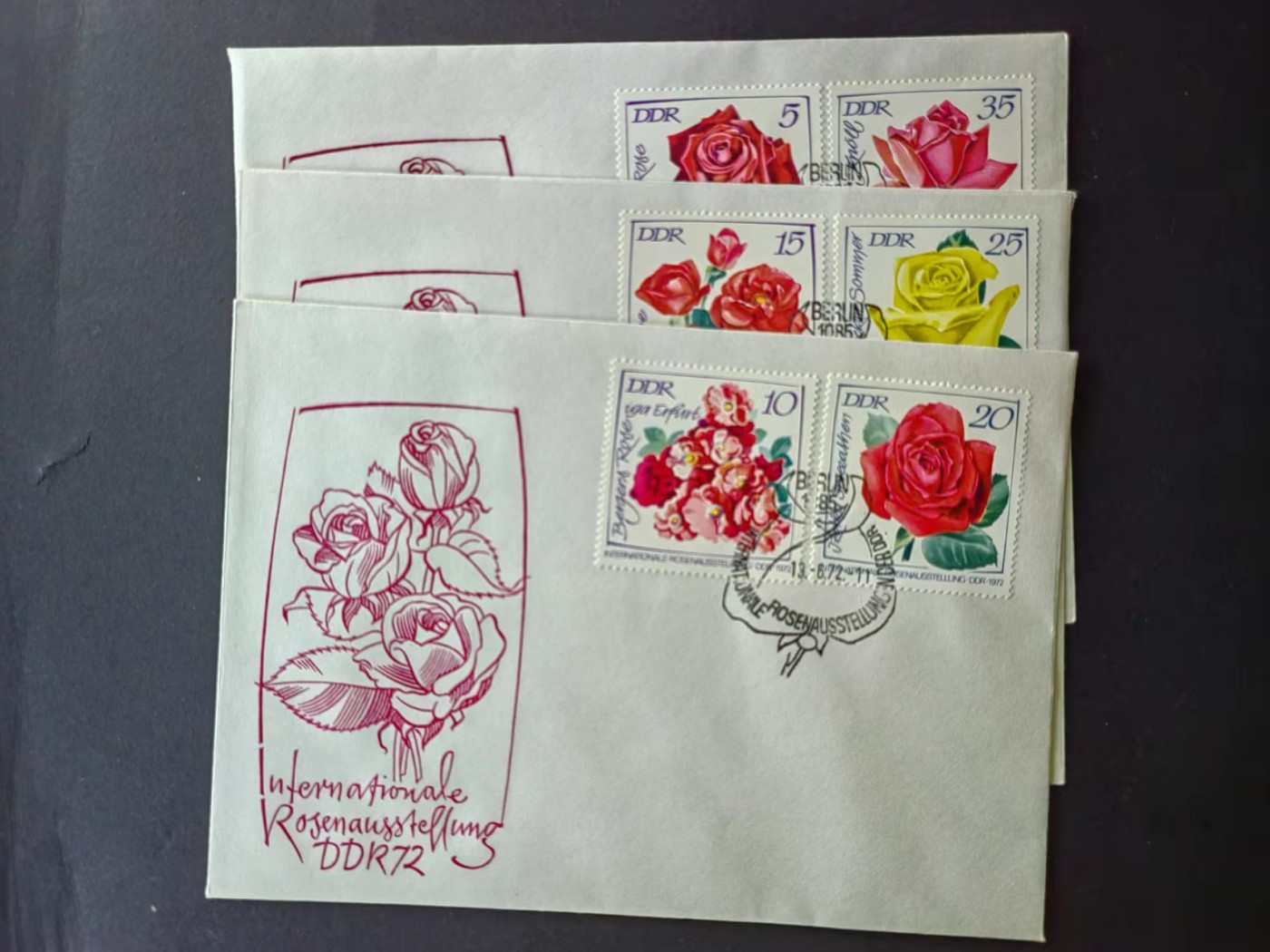 东德邮品✌（拍卖场）精品🔥专场 第④⑤场  东德1972年 国际玫瑰花展 全套