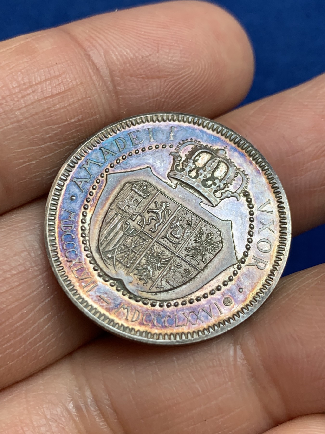 《竞宝斋》第238场-周日，周一，周二，周三 疯狂4连拍 (全场包邮) 西班牙 玛丽亚 维多利亚 925银章 7.29克 27mm