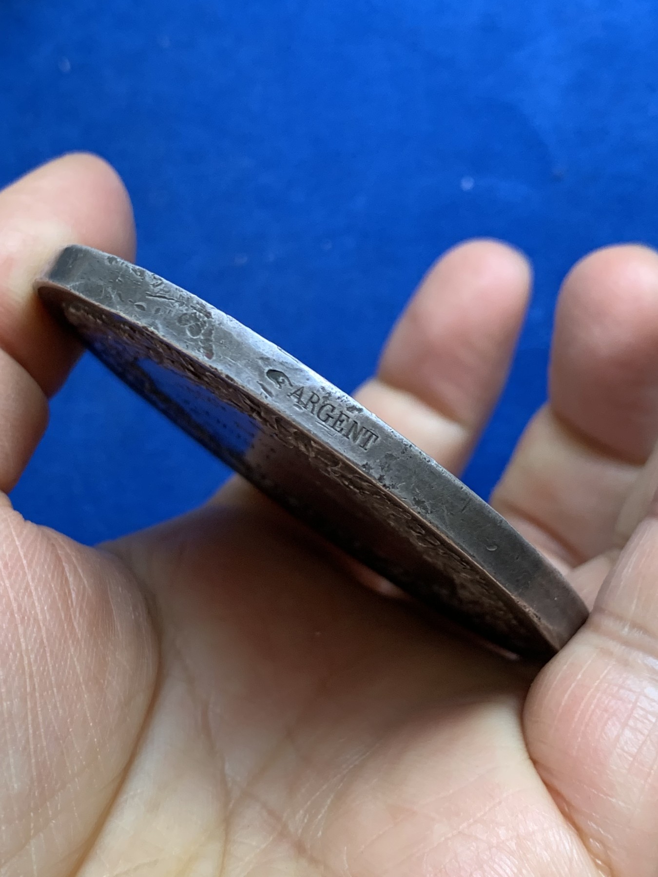 《竞宝斋》第238场-周日，周一，周二，周三 疯狂4连拍 (全场包邮) 法国 1845  大银章 150克 68.1mm