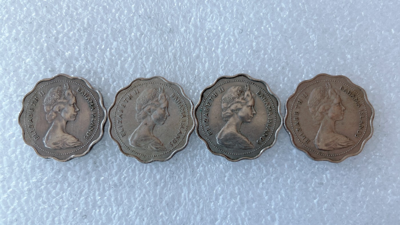 第一海外回流一元起拍收藏 散币场 第60期 巴哈马60年代10分 4枚