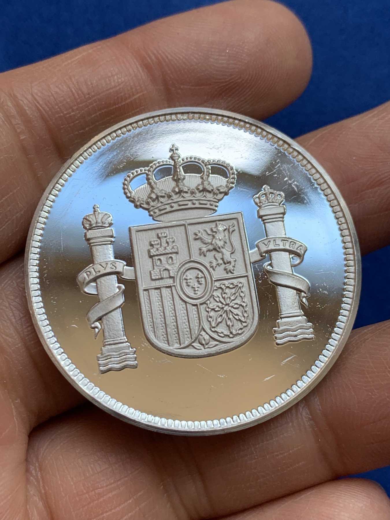 《竞宝斋》第238场-周日，周一，周二，周三 疯狂4连拍 (全场包邮) 西班牙 胡安卡洛斯一世 银章 19.62克 40.1mm