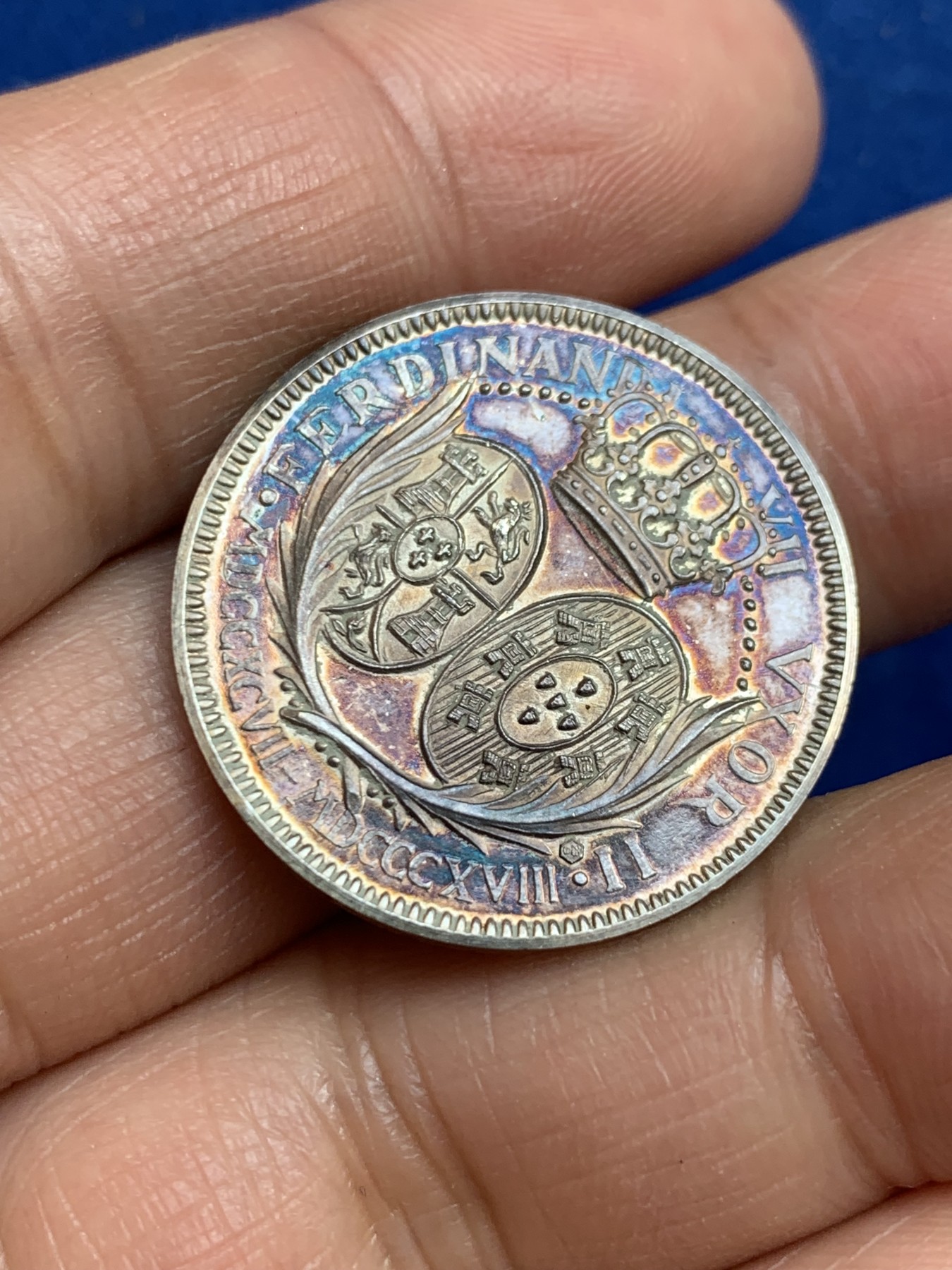 《竞宝斋》第238场-周日，周一，周二，周三 疯狂4连拍 (全场包邮) 西班牙 玛丽亚 伊莎贝拉 925银章 7.33克 27mm