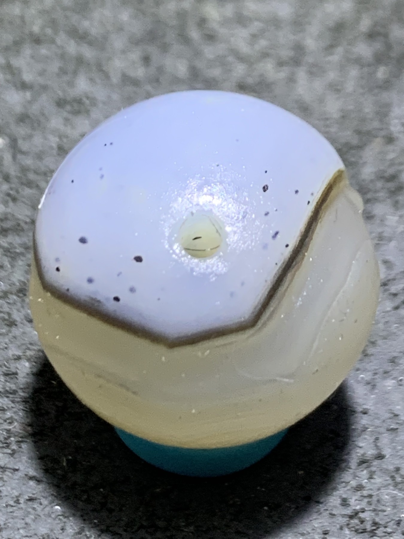 精美亚光高玉化海洋玉髓手工俏色巧雕无相佛意境2.0圆珠一个