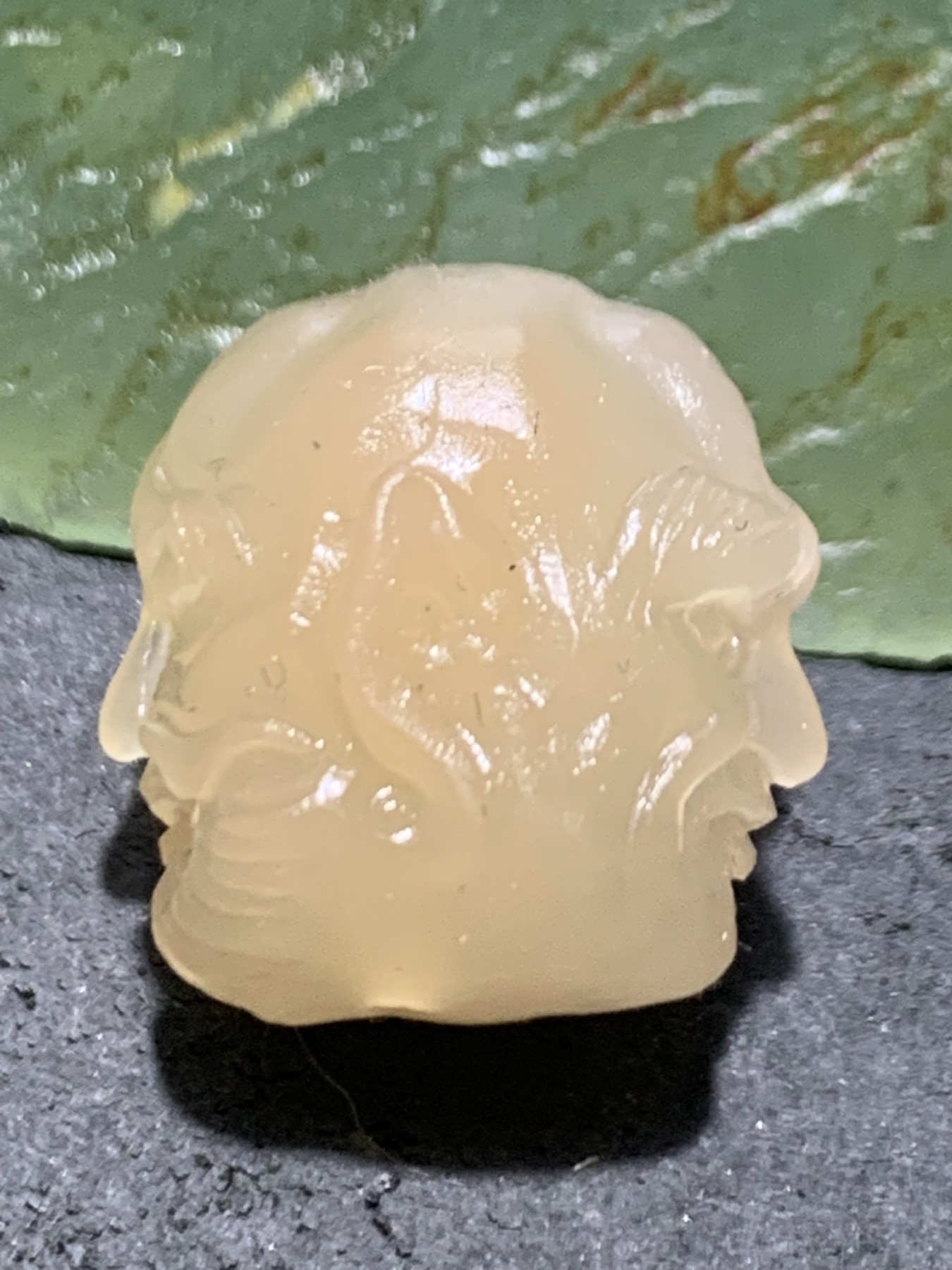放福利！精美亚光高玉化阿拉善玛瑙双面手工雕刻罗汉珠子（吊坠）一颗，