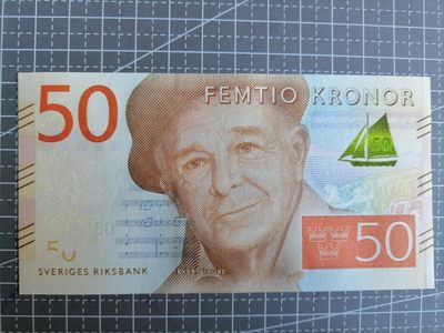 全新瑞典50克朗纸币 号码随机 - 全新瑞典50克朗纸币 号码随机