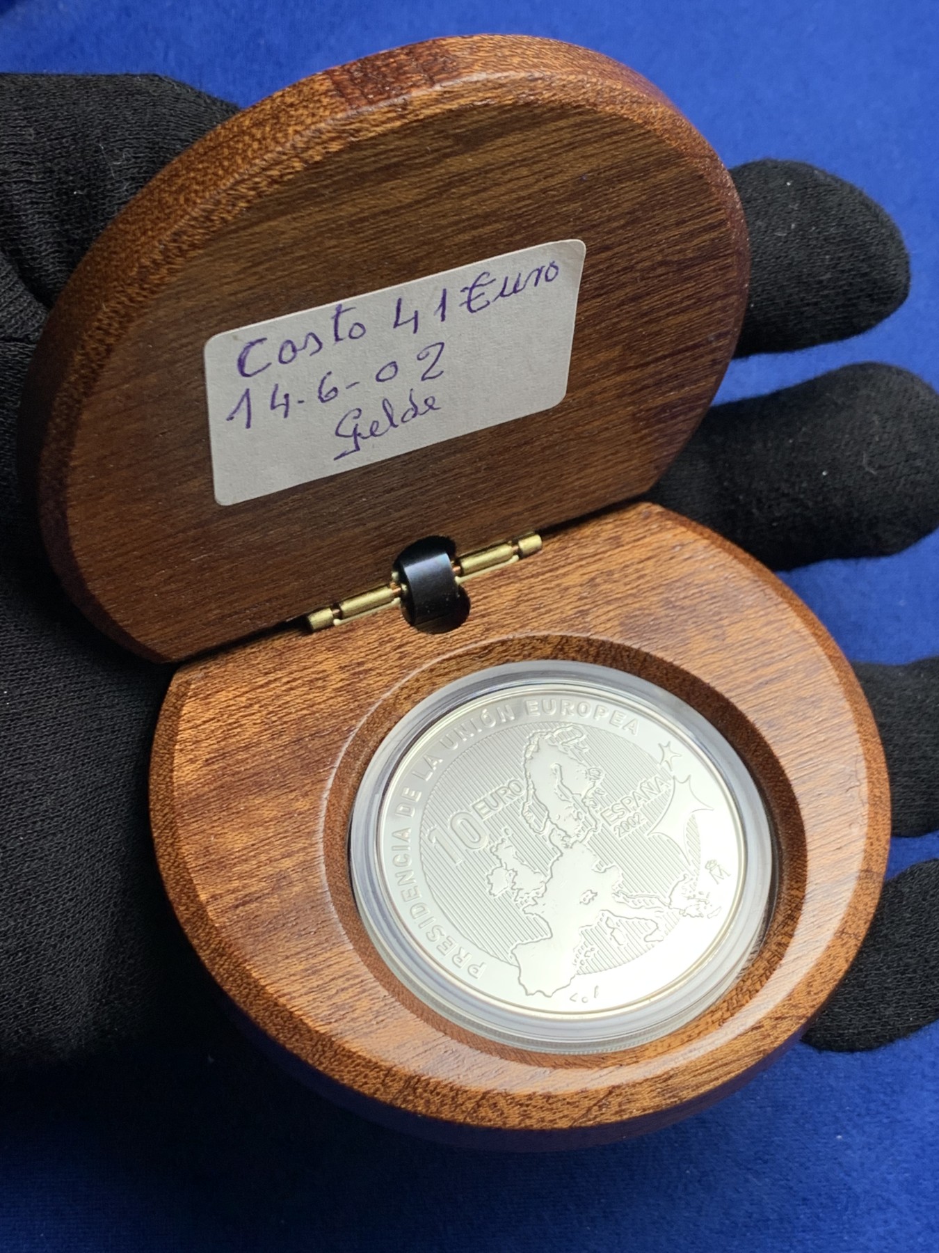 《竞宝斋》第238场-周日，周一，周二，周三 疯狂4连拍 (全场包邮) 西班牙2002年10欧元欧盟地图 银币