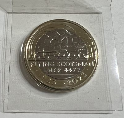 S&S Numismatic世界钱币-拍卖 第65期 - 英国2023年 蒸汽火车-飞翔的苏格兰人号 2英镑双色纪念币 BU级