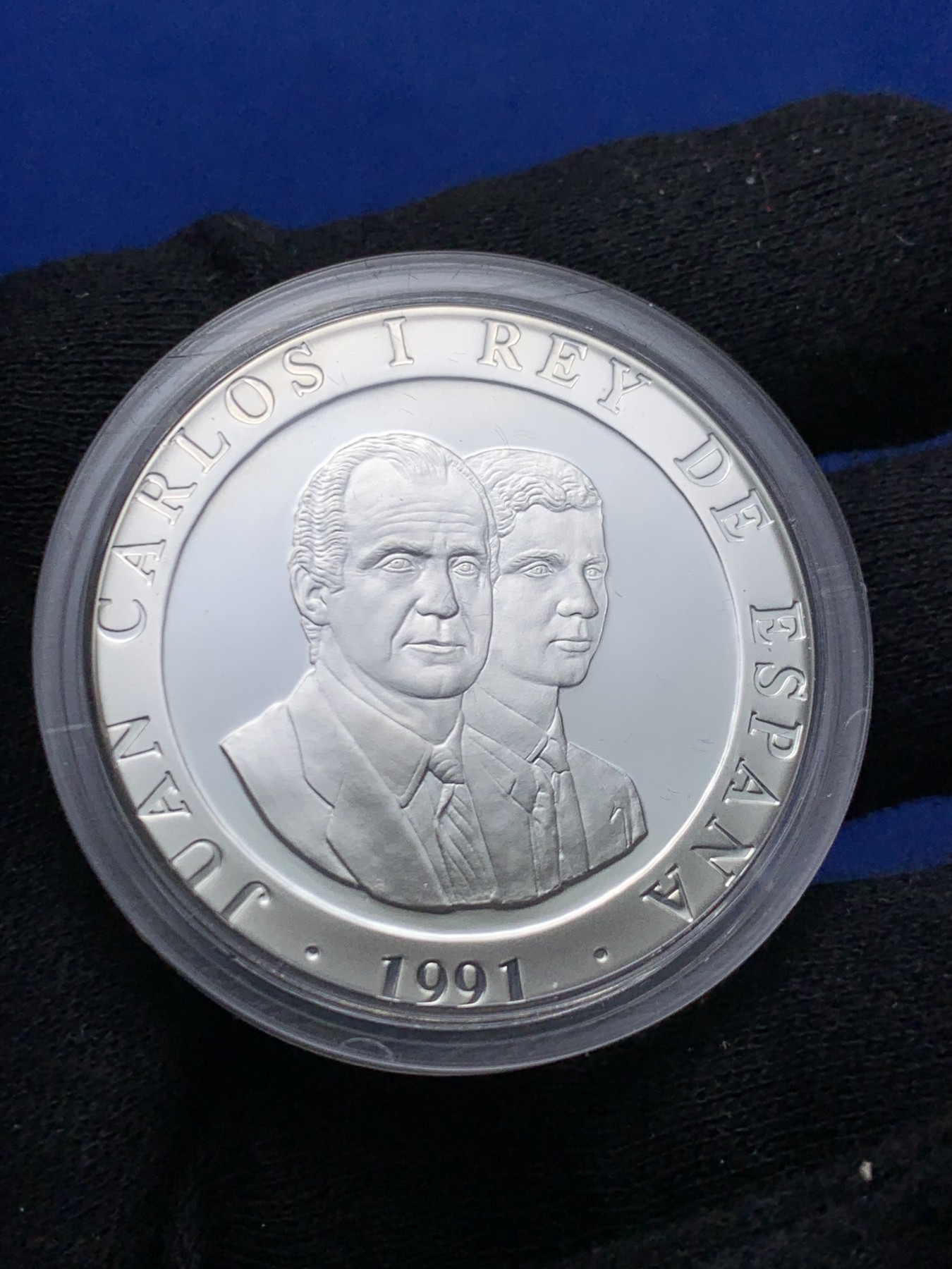 《竞宝斋》第238场-周日，周一，周二，周三 疯狂4连拍 (全场包邮) 西班牙1992年 巴塞罗那奥运会2000比塞塔 胡安·卡洛斯精制大银币 27克 925银