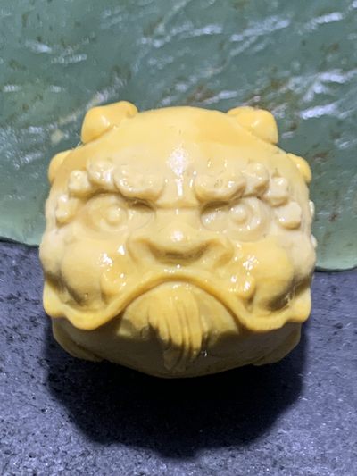 精美戈壁彩玉雕刻瑞兽珠一个 - 精美戈壁彩玉雕刻瑞兽珠一个