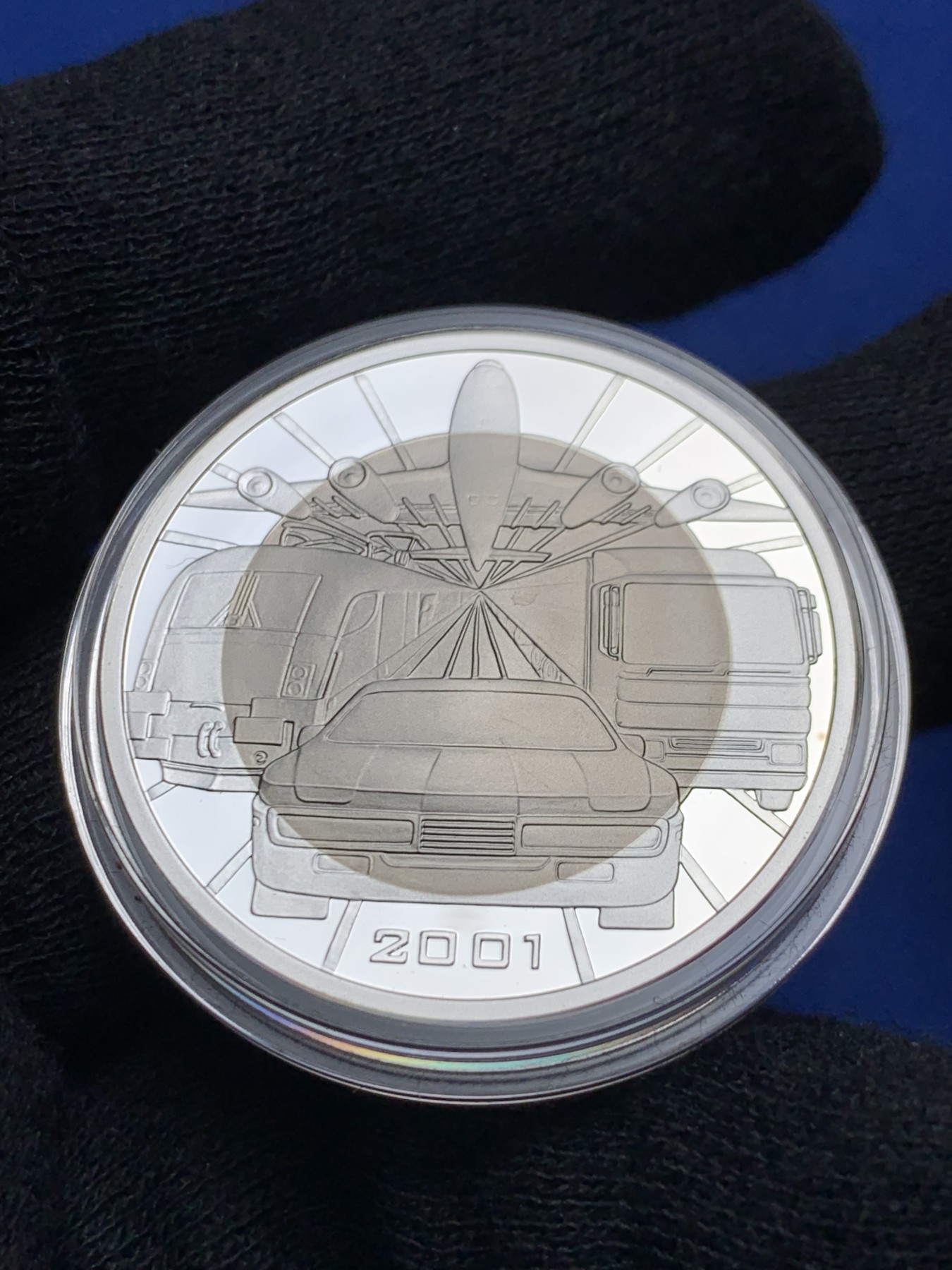 《竞宝斋》第238场-周日，周一，周二，周三 疯狂4连拍 (全场包邮) 奥地利 2001 银钛双金属 100先令 银币 少见品种