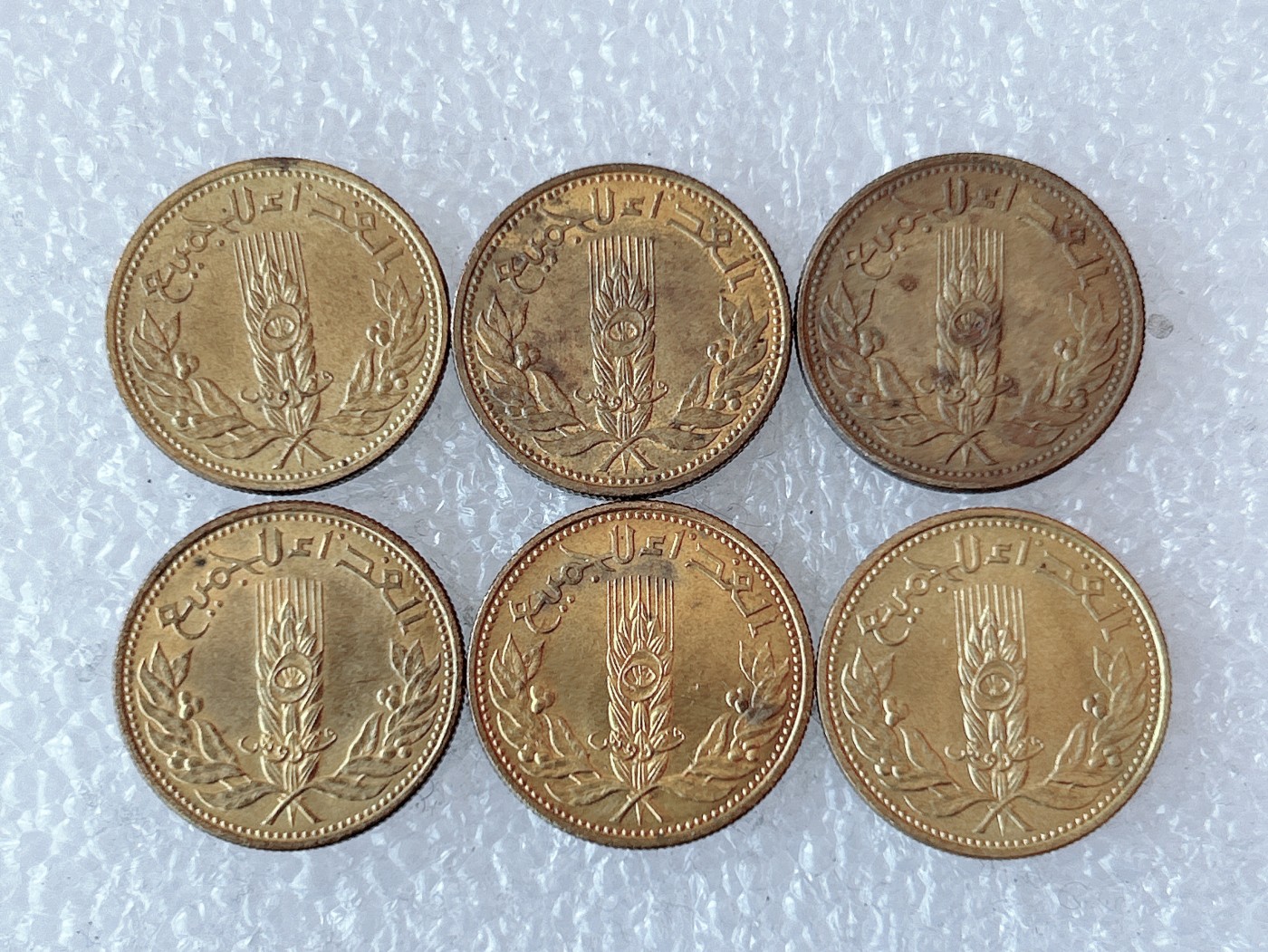 第一海外回流一元起拍收藏 本月最后一期 第61期 叙利亚5皮阿斯特纪念铜币 6枚