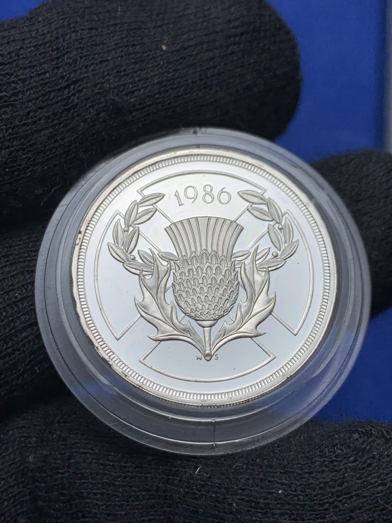 《竞宝斋》第238场-周日，周一，周二，周三 疯狂4连拍 (全场包邮) 英国1986年2镑精制 银币 15.98克