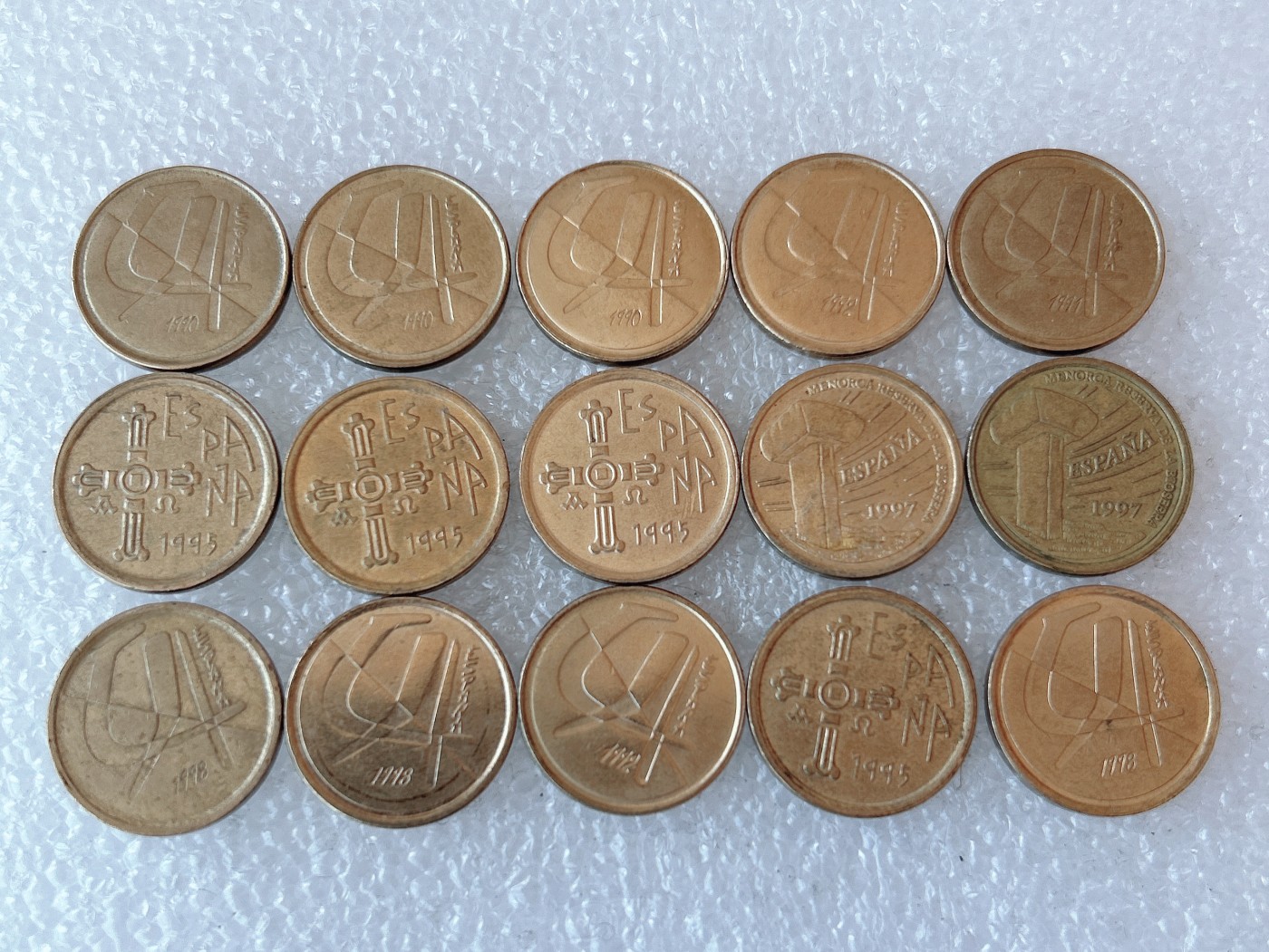 第一海外回流一元起拍收藏 本月最后一期 第61期 西班牙5比塞塔 15枚