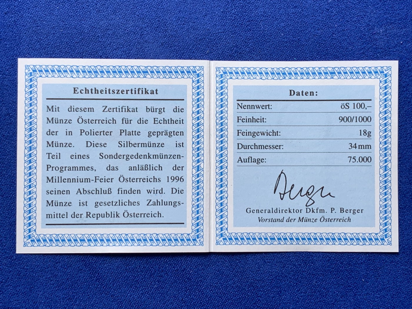 《竞宝斋》第238场-周日，周一，周二，周三 疯狂4连拍 (全场包邮) 奥地利1996年100先令银币