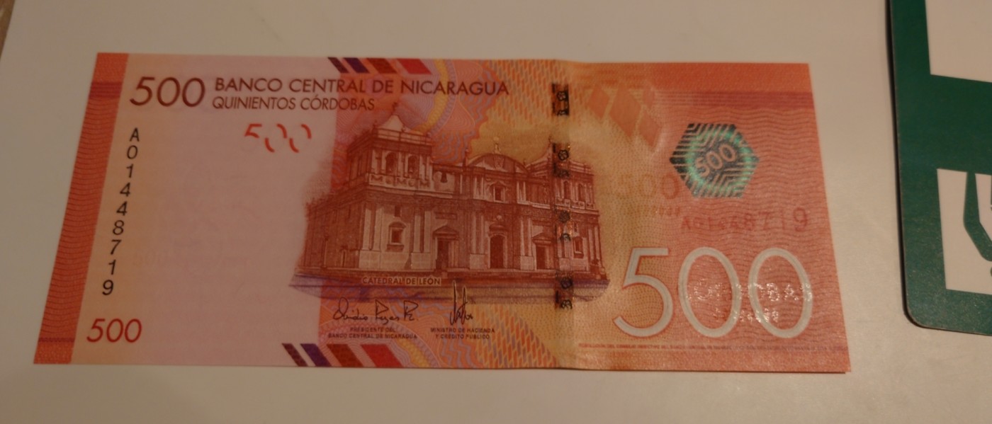 【世界钱币】精选微拍第90期暨2024年第一期 混合场 2014年尼加拉瓜500 纸币 全新绝品尾号719