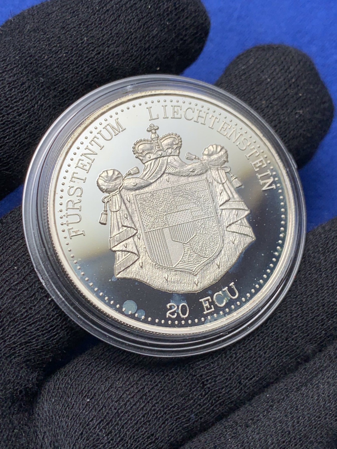 《竞宝斋》第238场-周日，周一，周二，周三 疯狂4连拍 (全场包邮) 列支敦士登 20ecu 纪念大银币 25克 925银