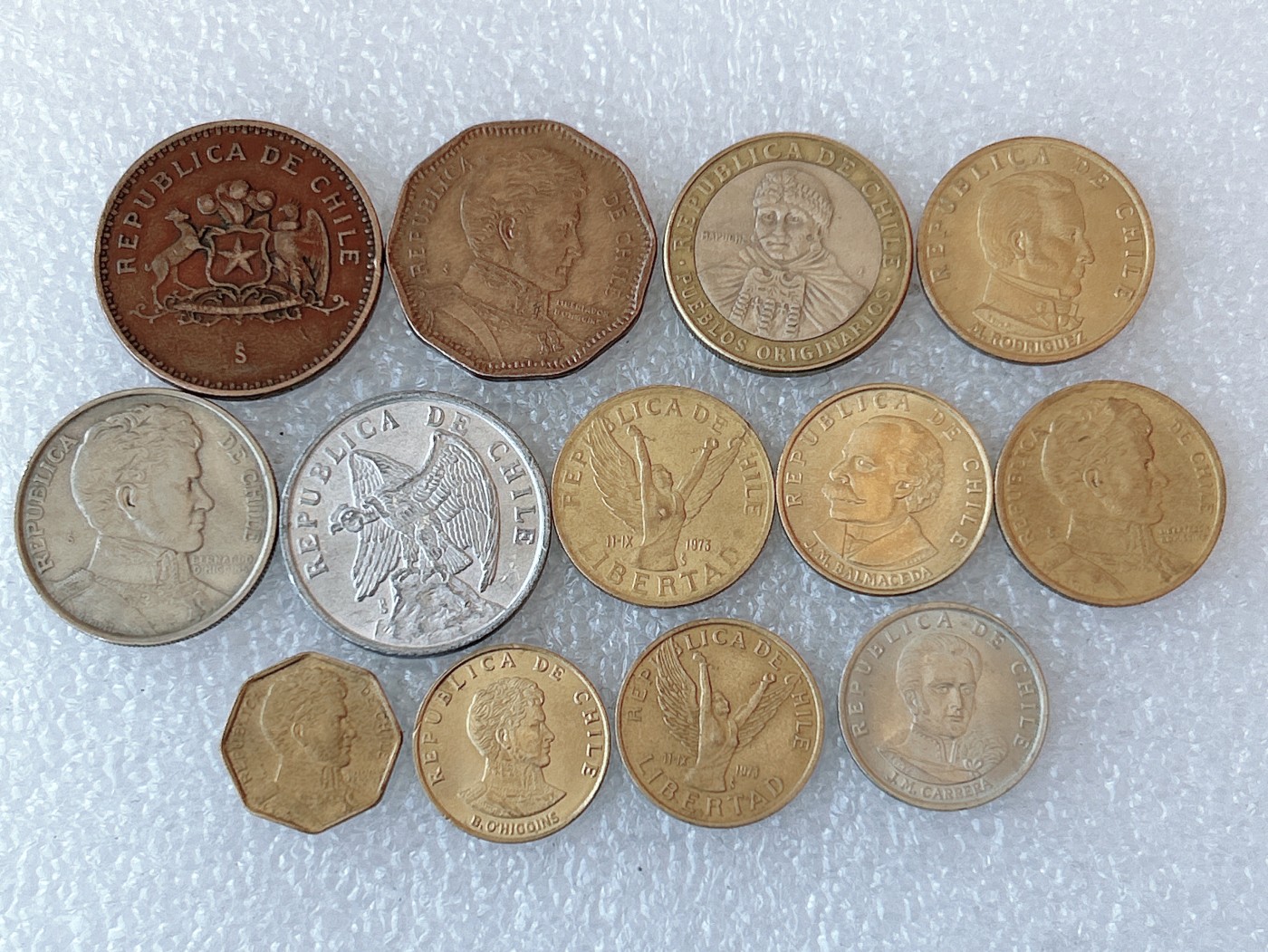第一海外回流一元起拍收藏 散币场 第60期 智利硬币 13枚 无重复