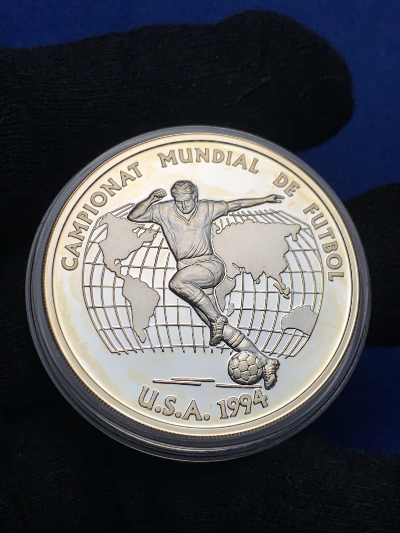 《竞宝斋》第238场-周日，周一，周二，周三 疯狂4连拍 (全场包邮) 安道尔 1993 美国 世界杯 10第纳尔 银币 31.1克 925银