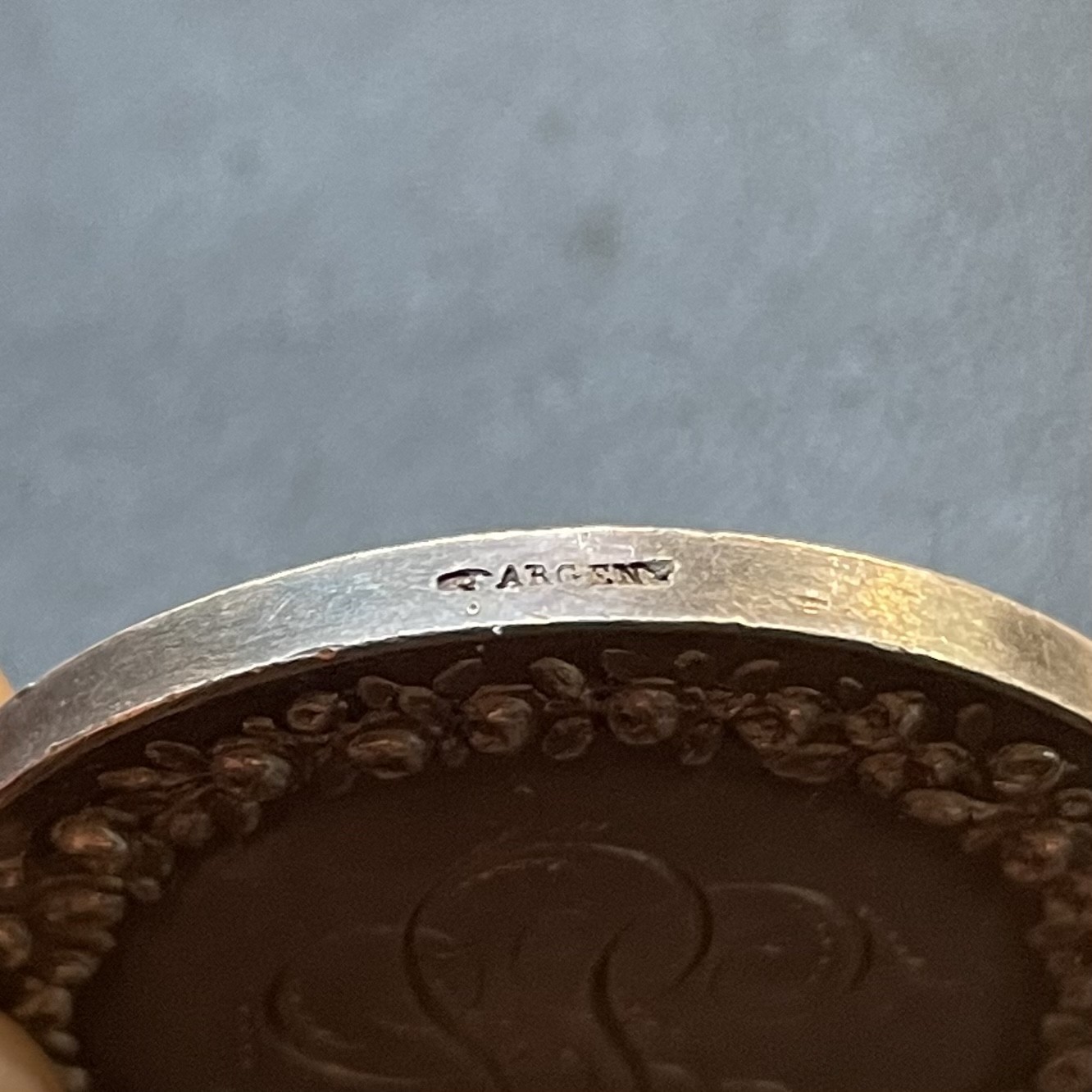 「木头集藏」章牌专场-第37期 1856年法国婚礼银章 直径：37mm，22.8g，边铭：手指 ARGENT （1845-1860）