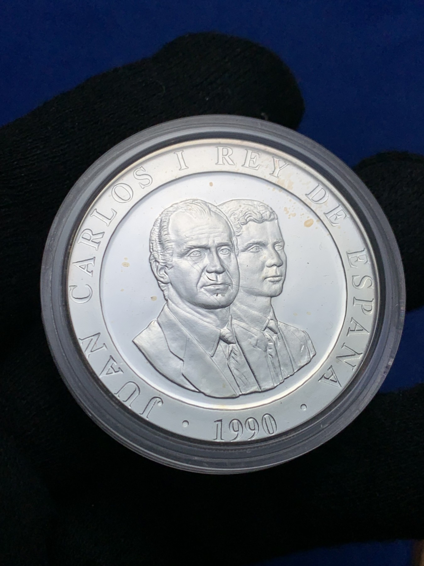 《竞宝斋》第238场-周日，周一，周二，周三 疯狂4连拍 (全场包邮) 西班牙1992年 巴塞罗那奥运会2000比塞塔 胡安·卡洛斯精制大银币 27克 925银